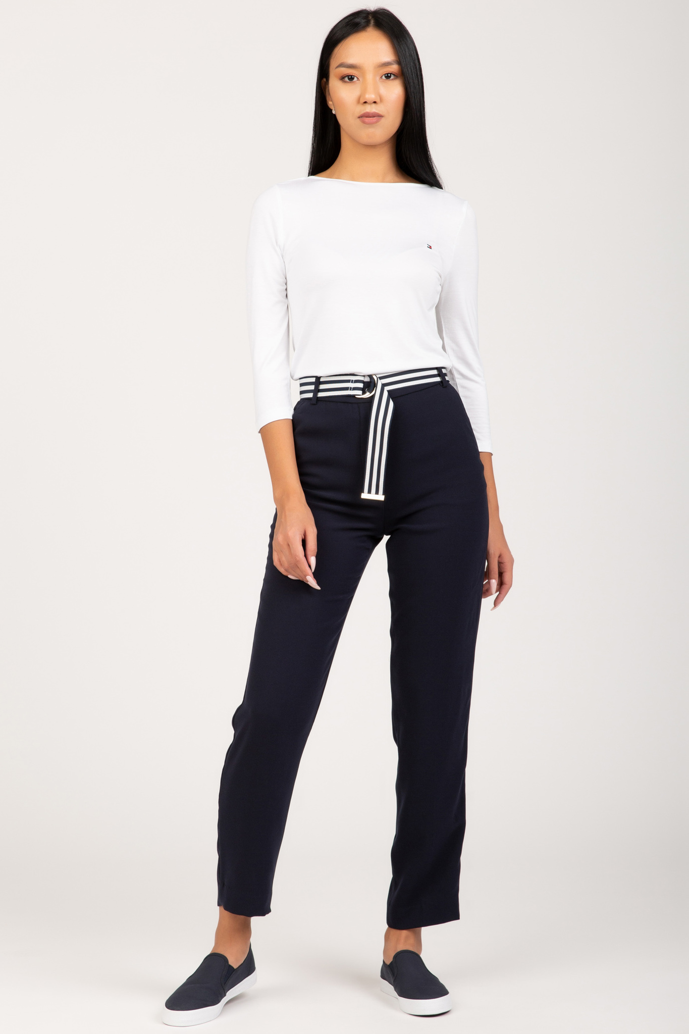 Брюки CREPE BELTED TAPERED ANKLE PANT 1
