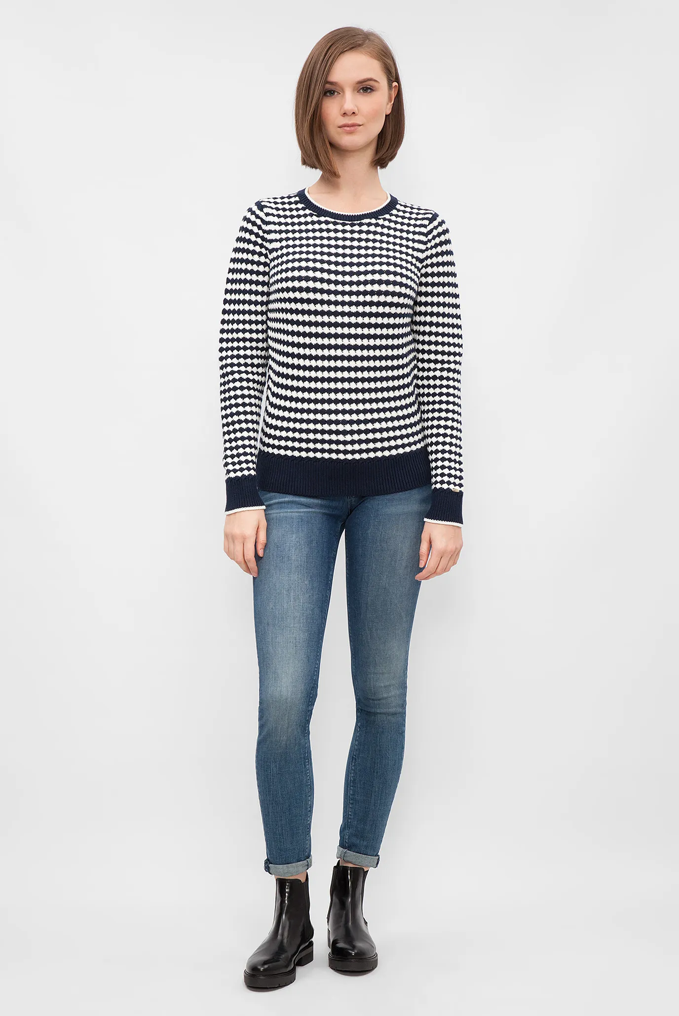 Женский темно-синий джемпер 10