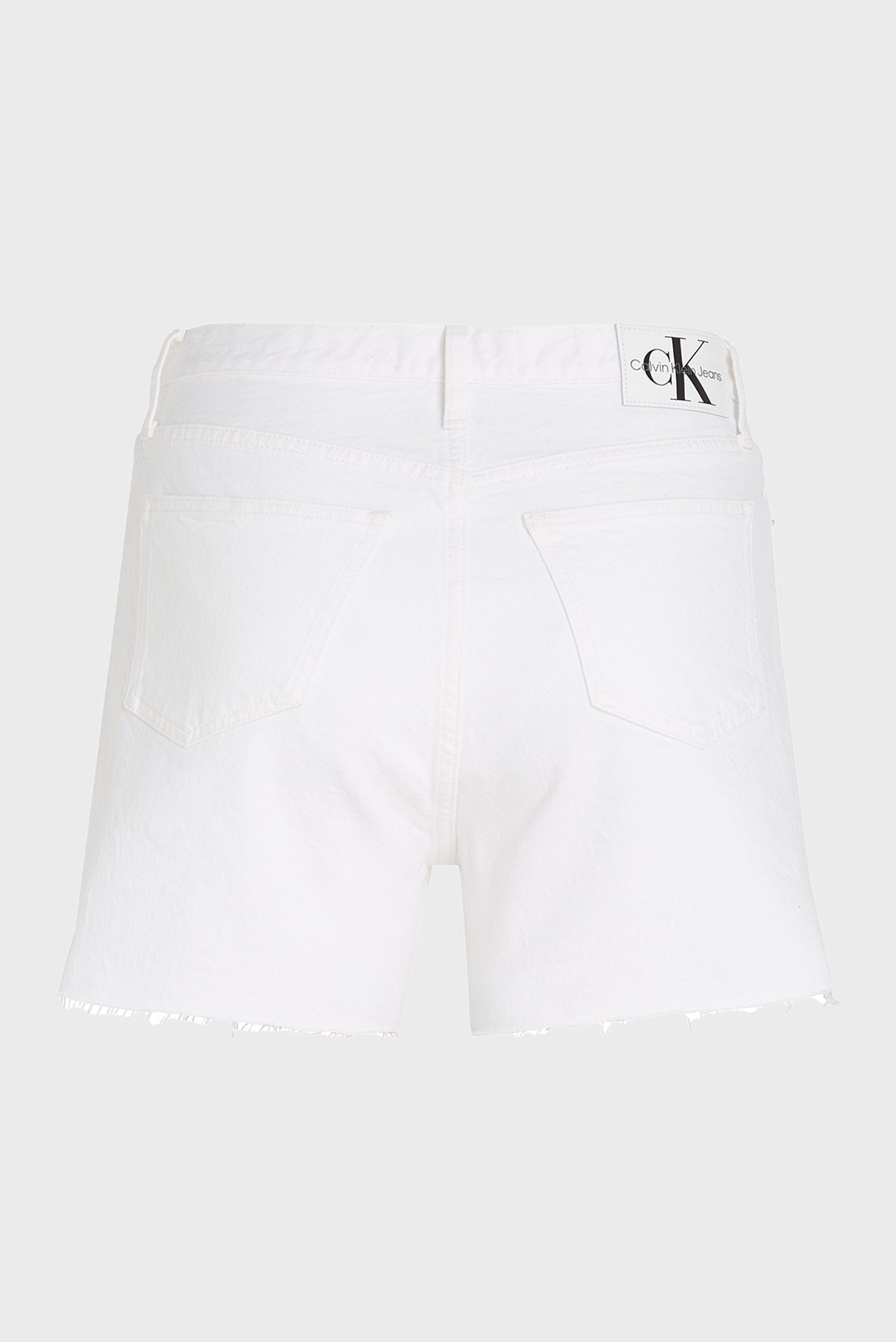 Женские белые джинсовые шорты MOM 7