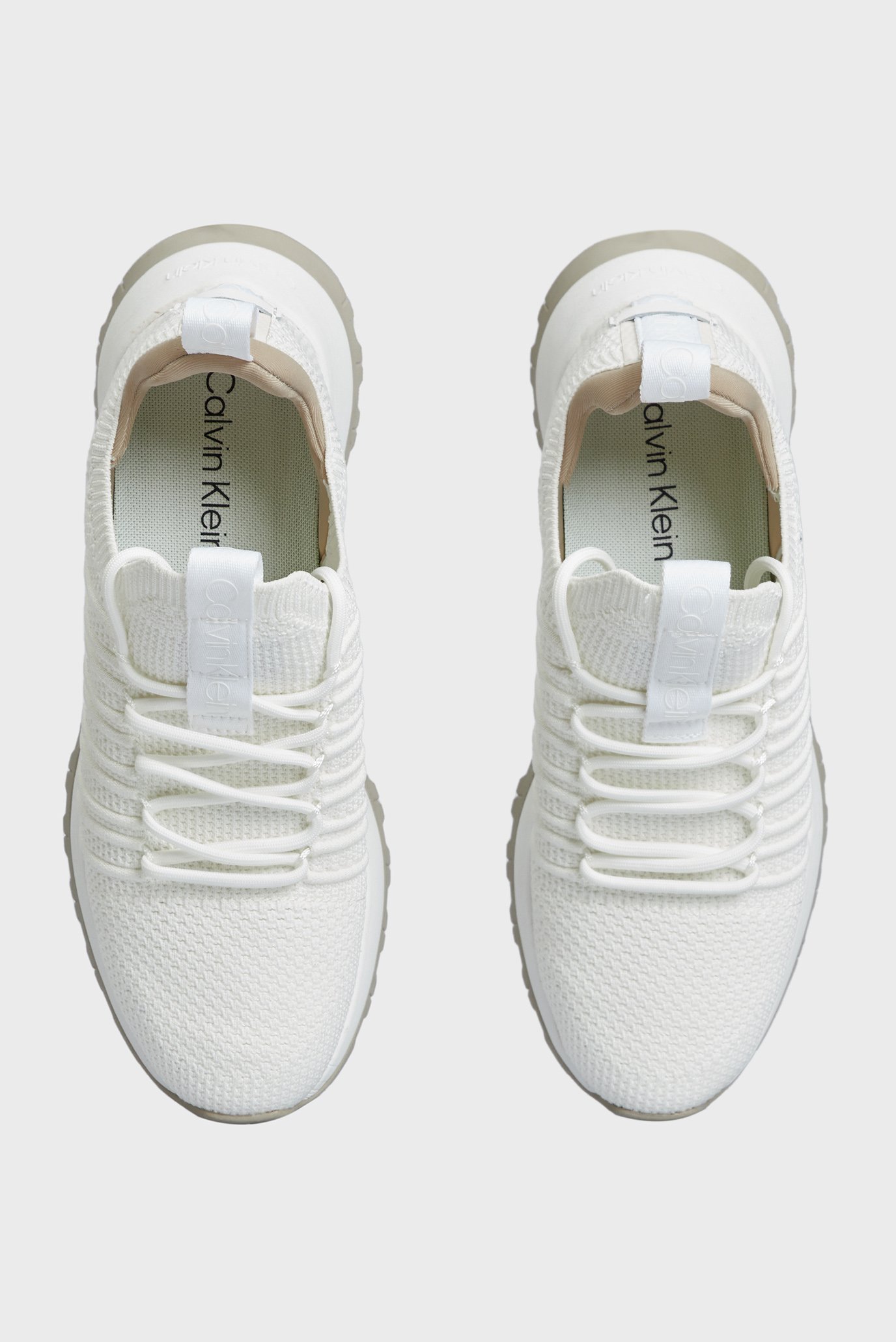 Женские белые кроссовки KNIT RUNNER LACE UP 4