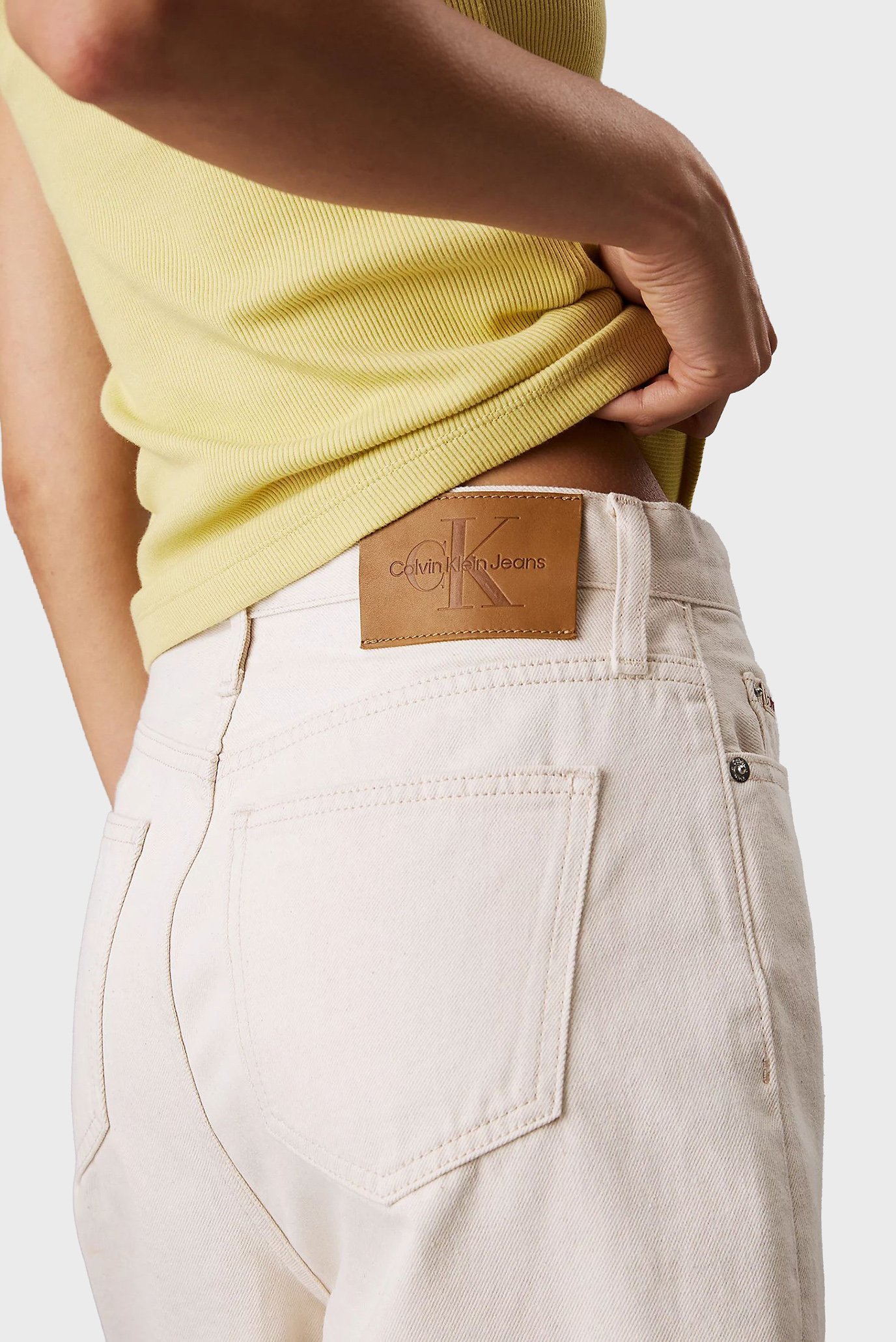 Женские белые джинсовые шорты RELAXED 5