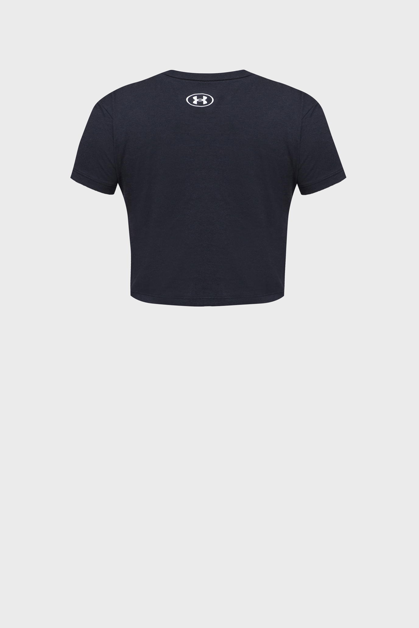 Детская черная футболка UA CROP SPORTSTYLE LOGO SS 4