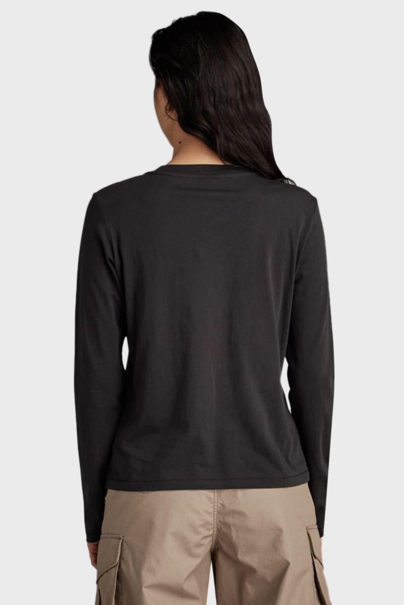 Женский черный лонгслив 2