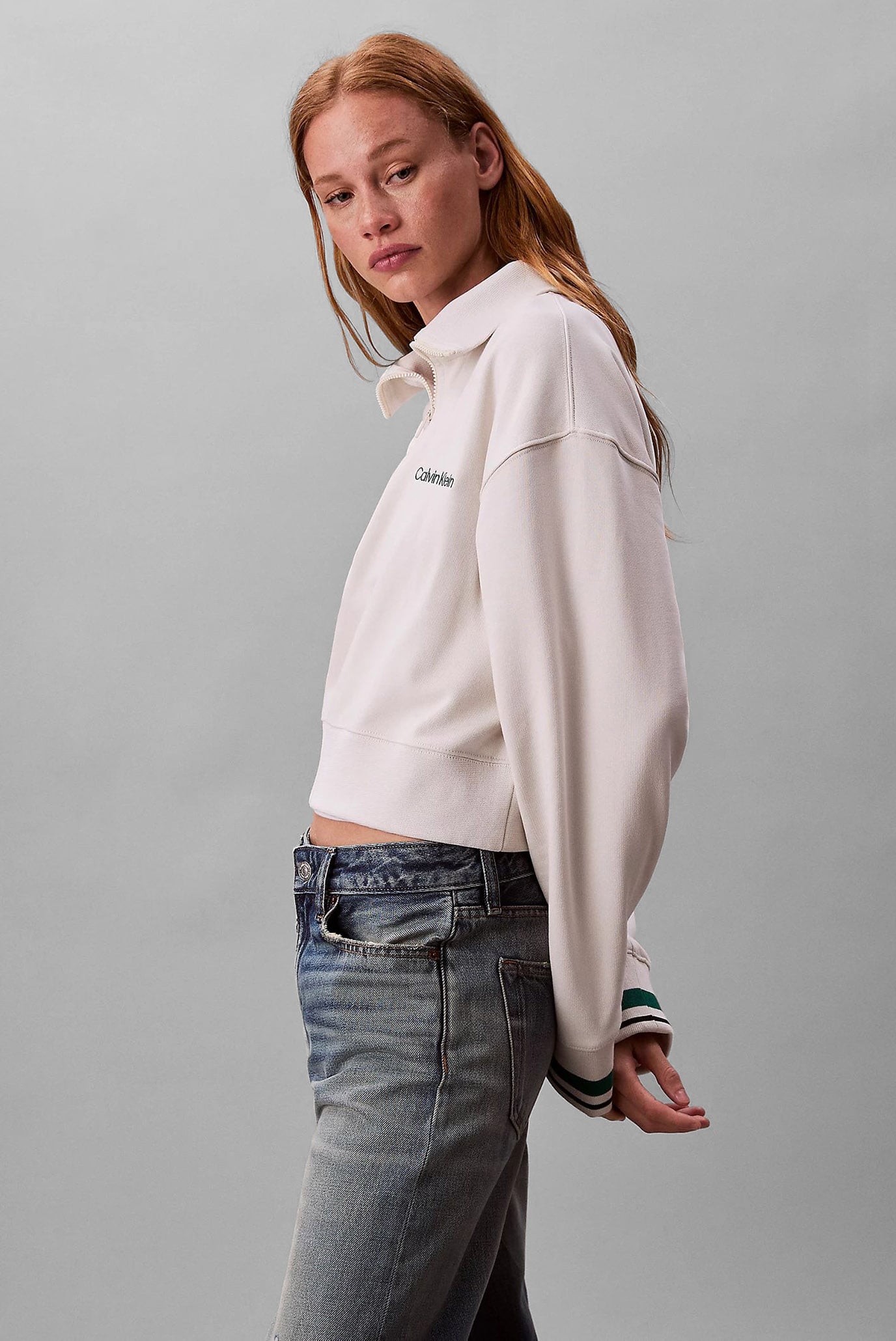 Реглан 1 4 ZIP SWEATER WITH RIB GRAPHIC 3