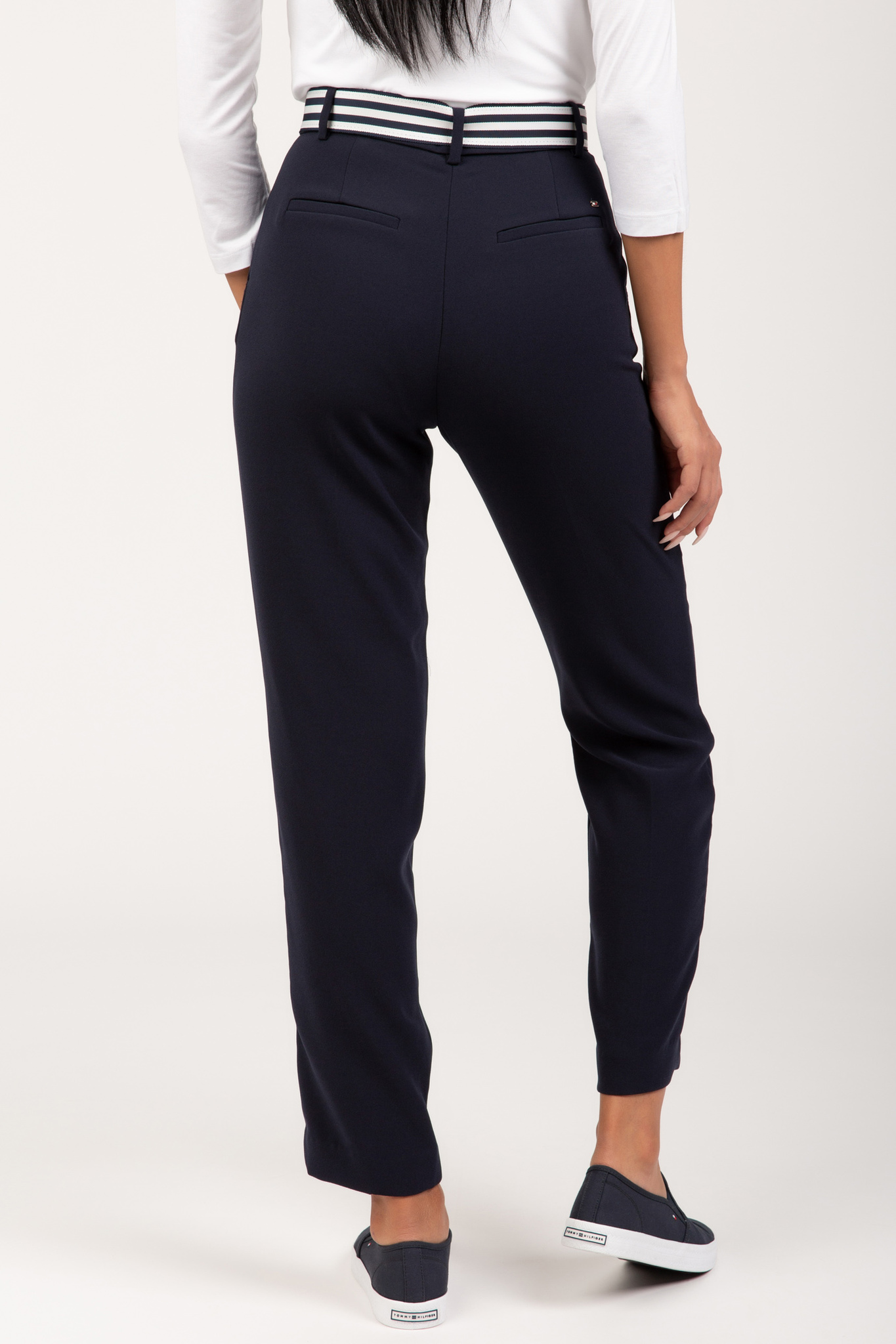 Брюки CREPE BELTED TAPERED ANKLE PANT 4