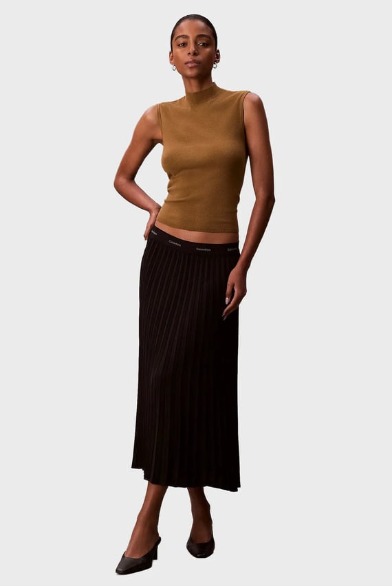 Юбка PLEATED CREPE MIDI SKIRT Calvin Klein