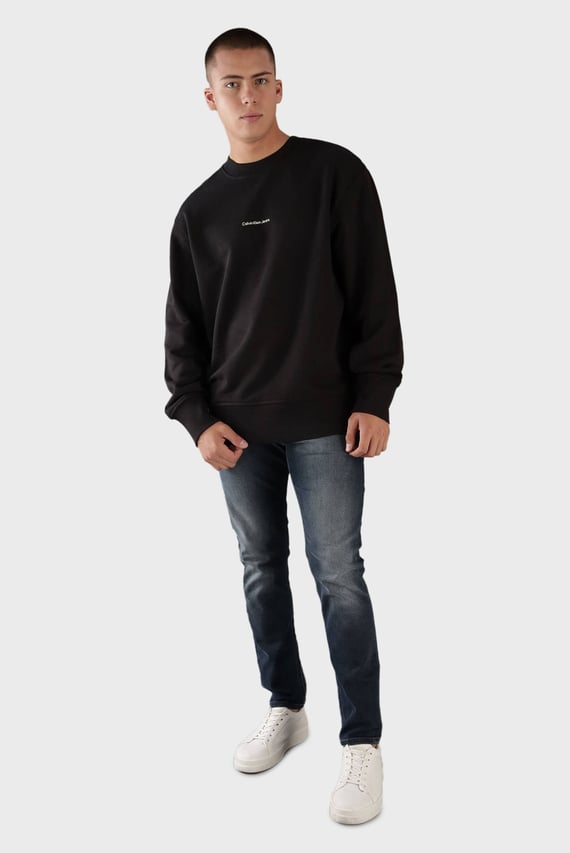 Мужской черный свитшот CITY GRID MAP CREW NECK Calvin Klein Jeans