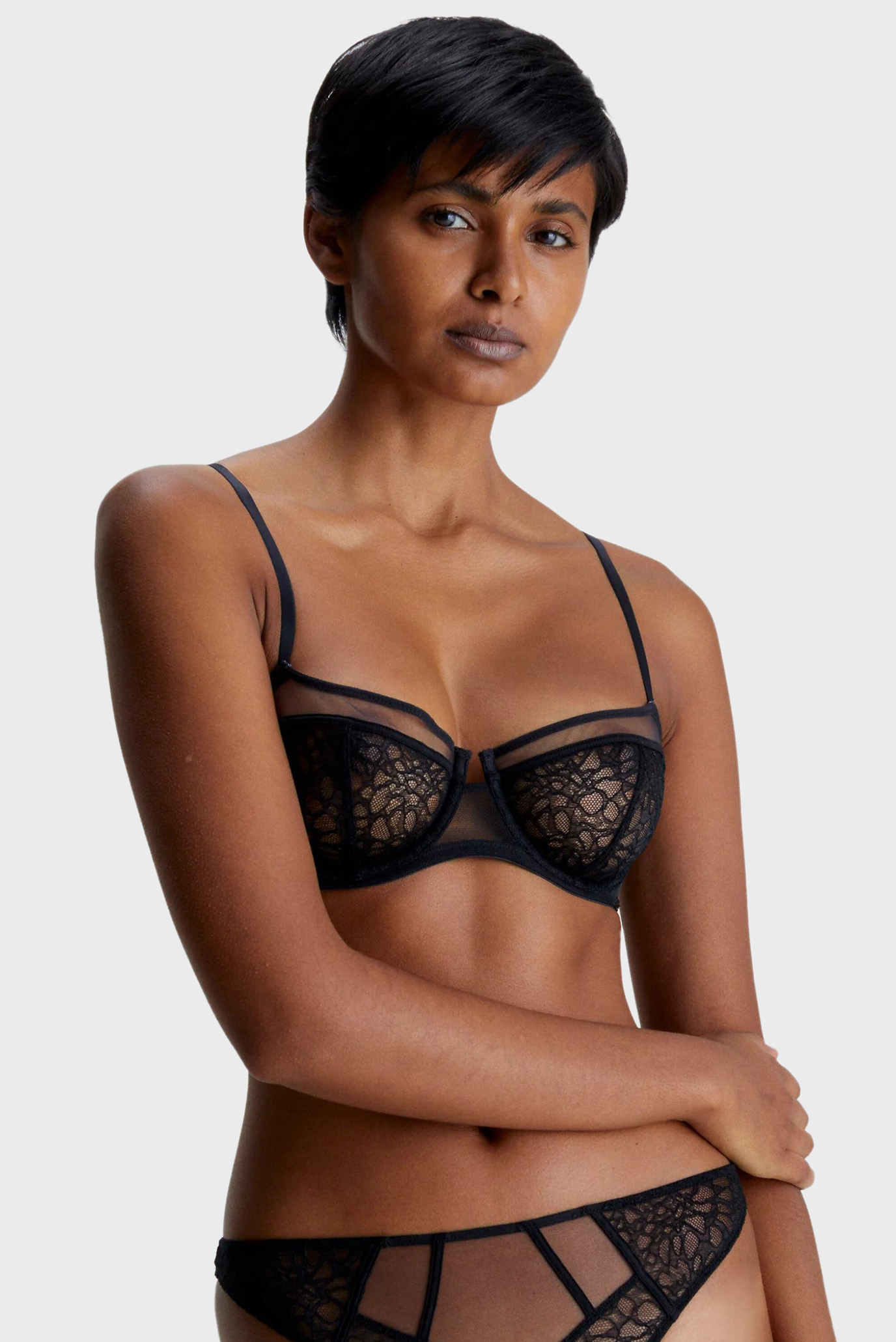 Женский черный бюстгальтер UNLINED BALCONETTE 7