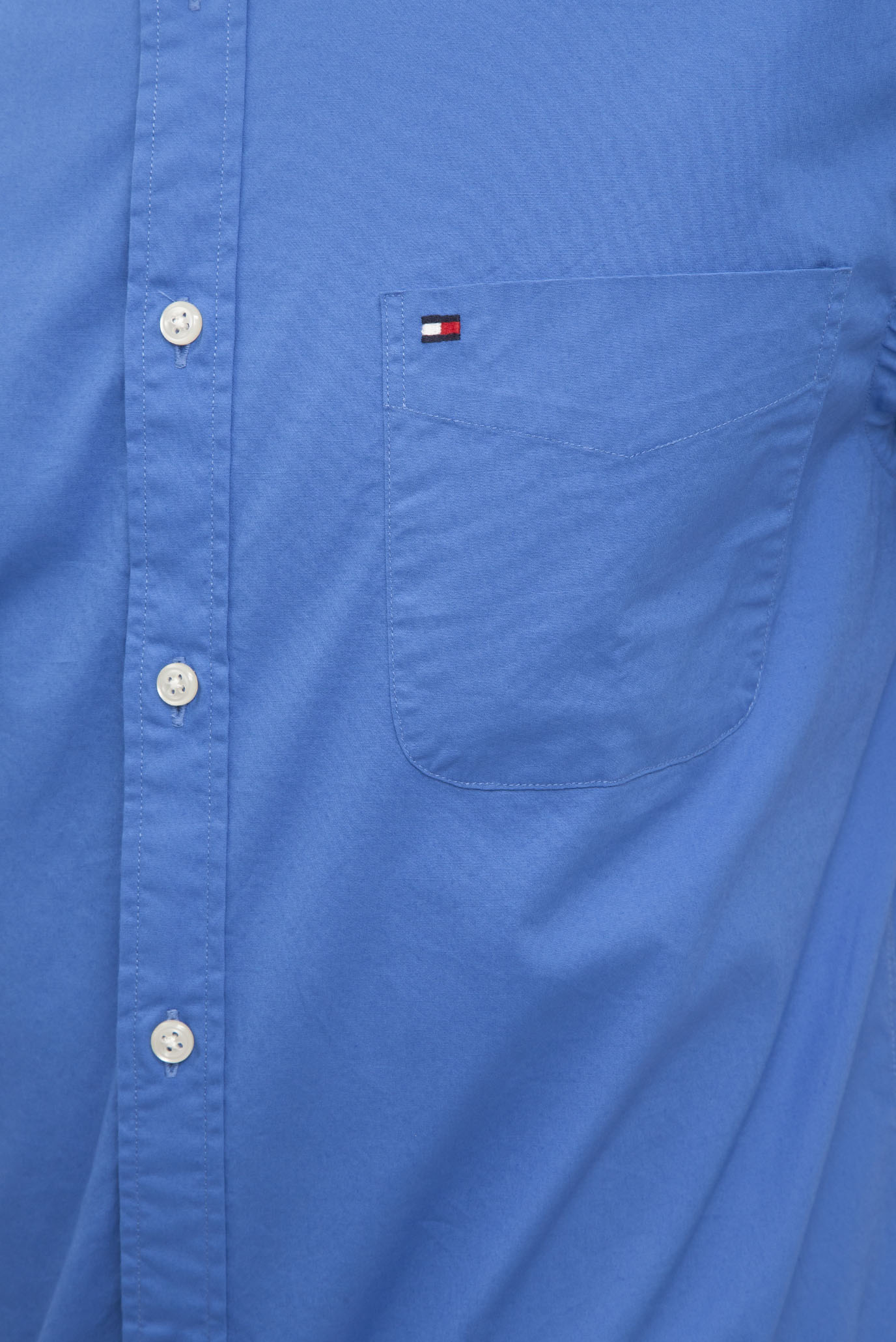 Мужская синяя хлопковая рубашка 9