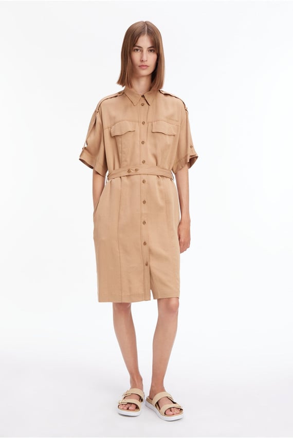 Платье DRAPY TENCEL SHIRT DRESS