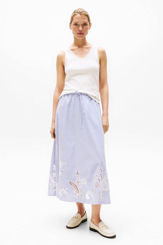 Юбка BRODERIE ANGLAISE LONG SKIRT