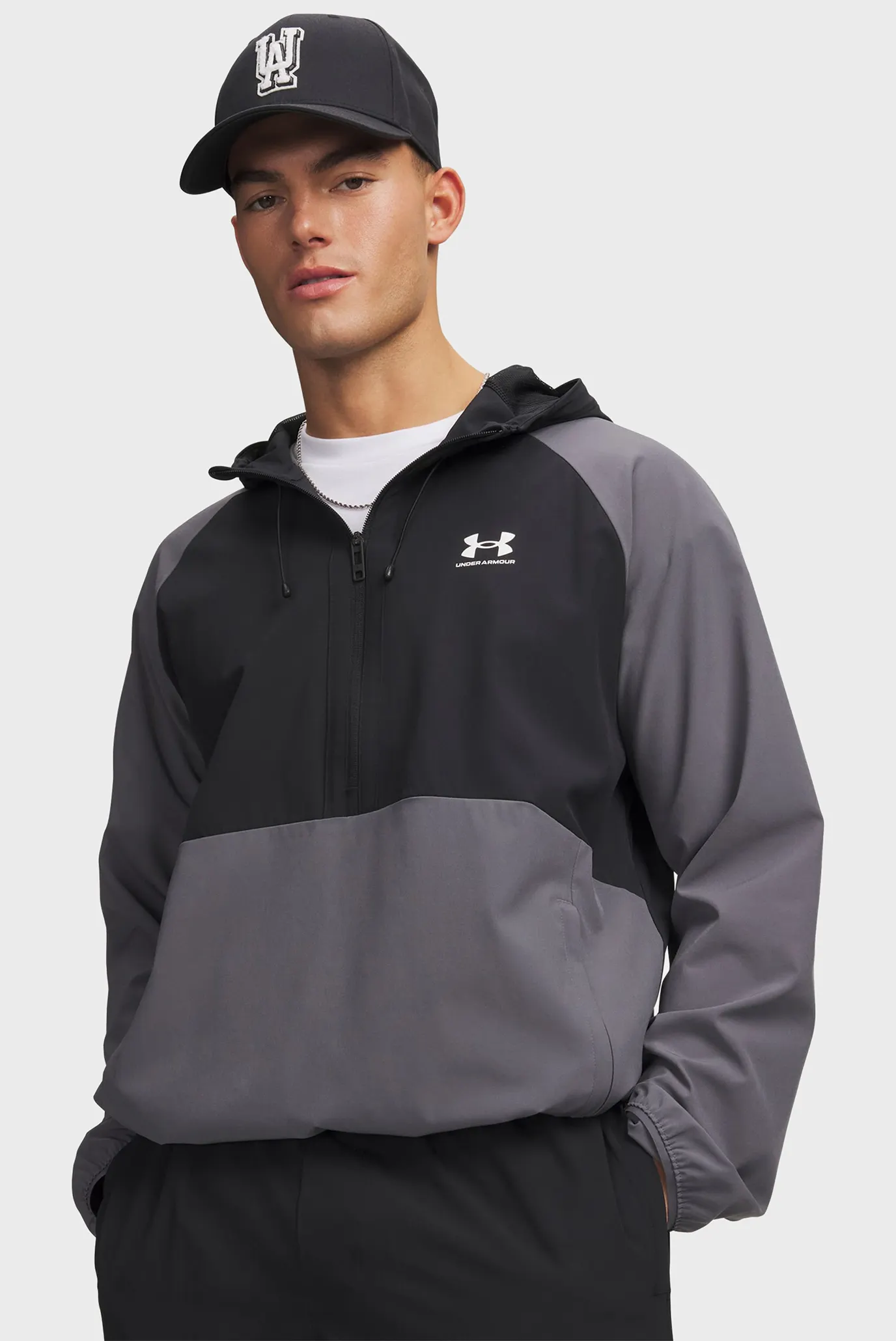 Ветровка UA Vibe Woven Anorak-GRY 1