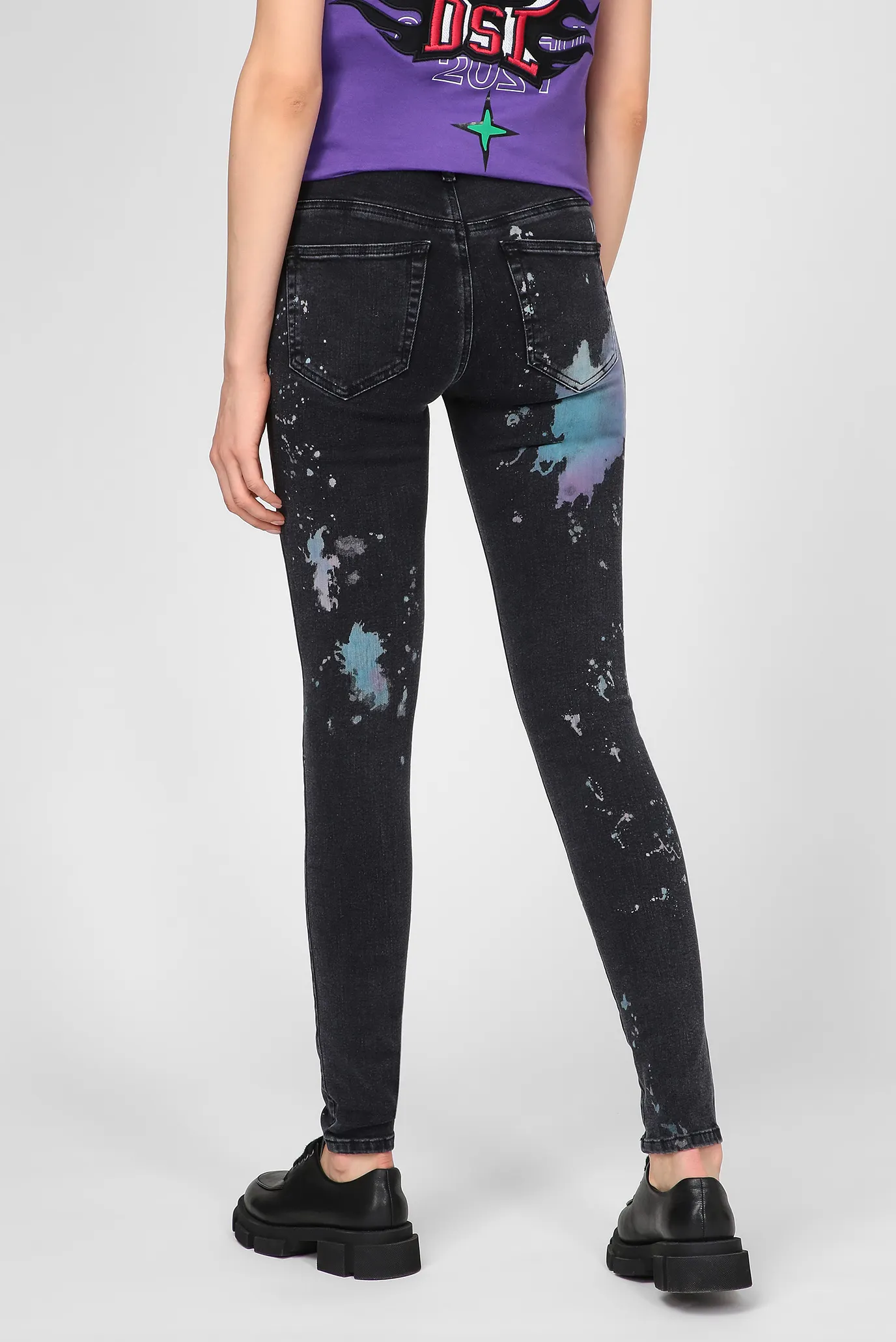 Женские черные джинсы SLANDY-SP7 9