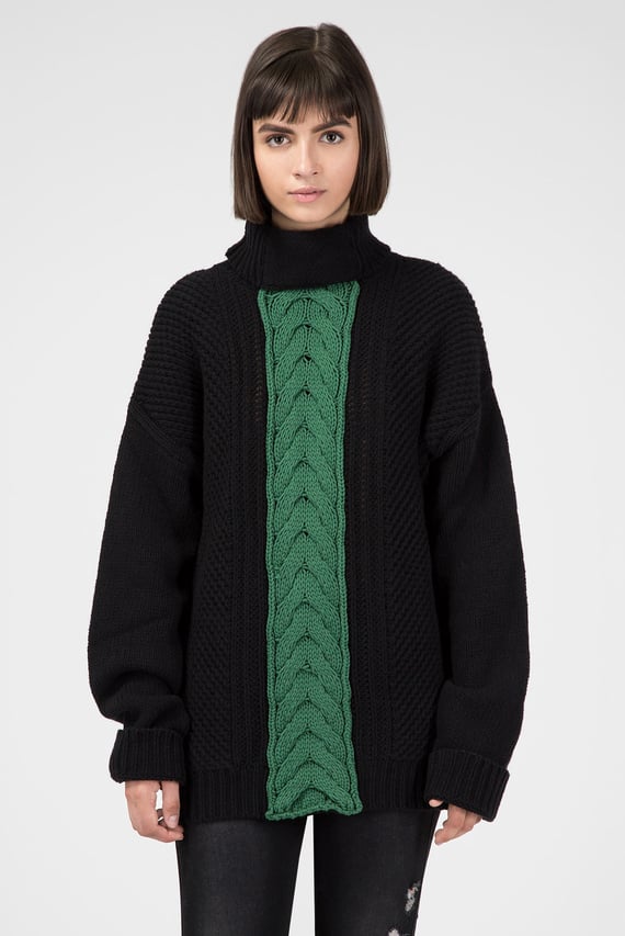 Женский черный свитер Diesel