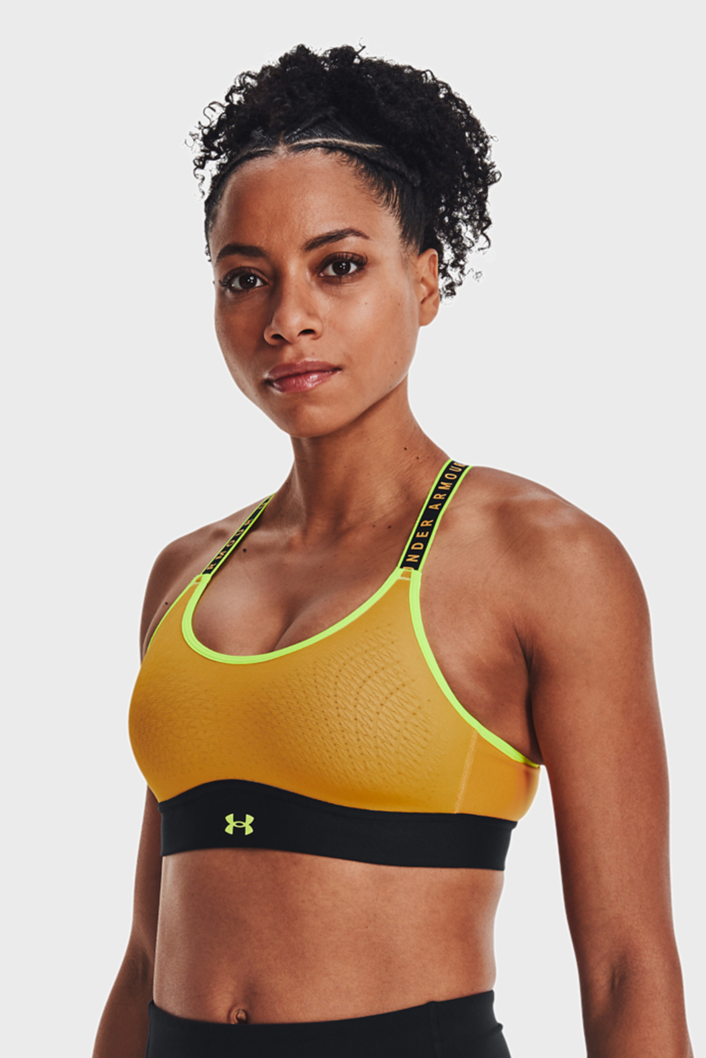 Женский оранжевый топ UA Infinity Mid Bra Blocked Under Armour Женский оранжевый топ UA Infinity Mid Bra Blocked 7