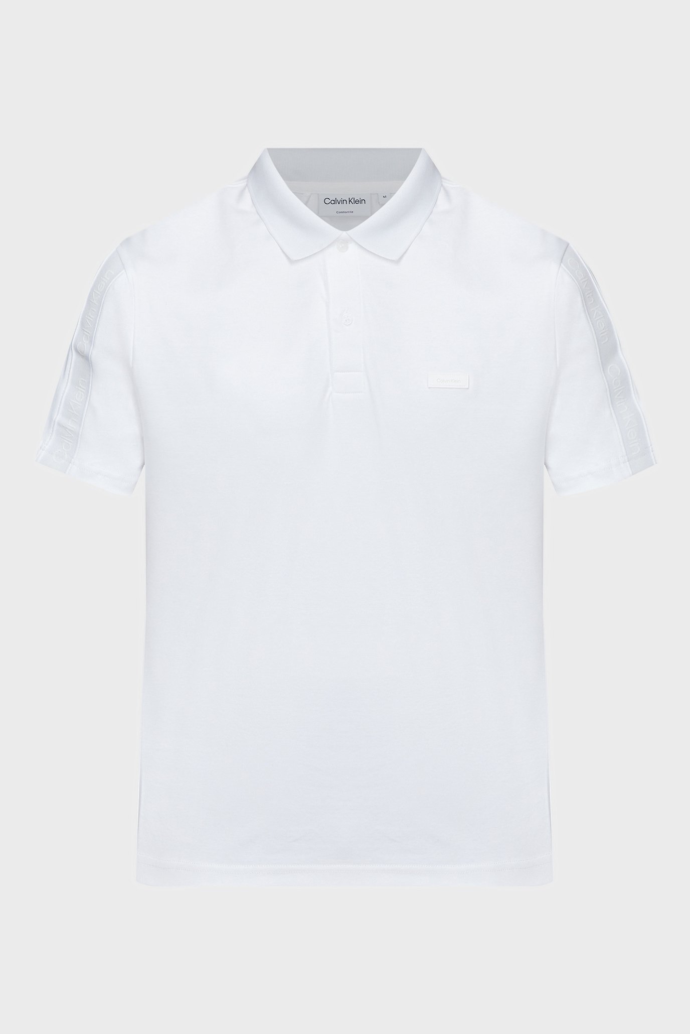 Мужское белое поло LOGO TAPE COMFORT POLO 1
