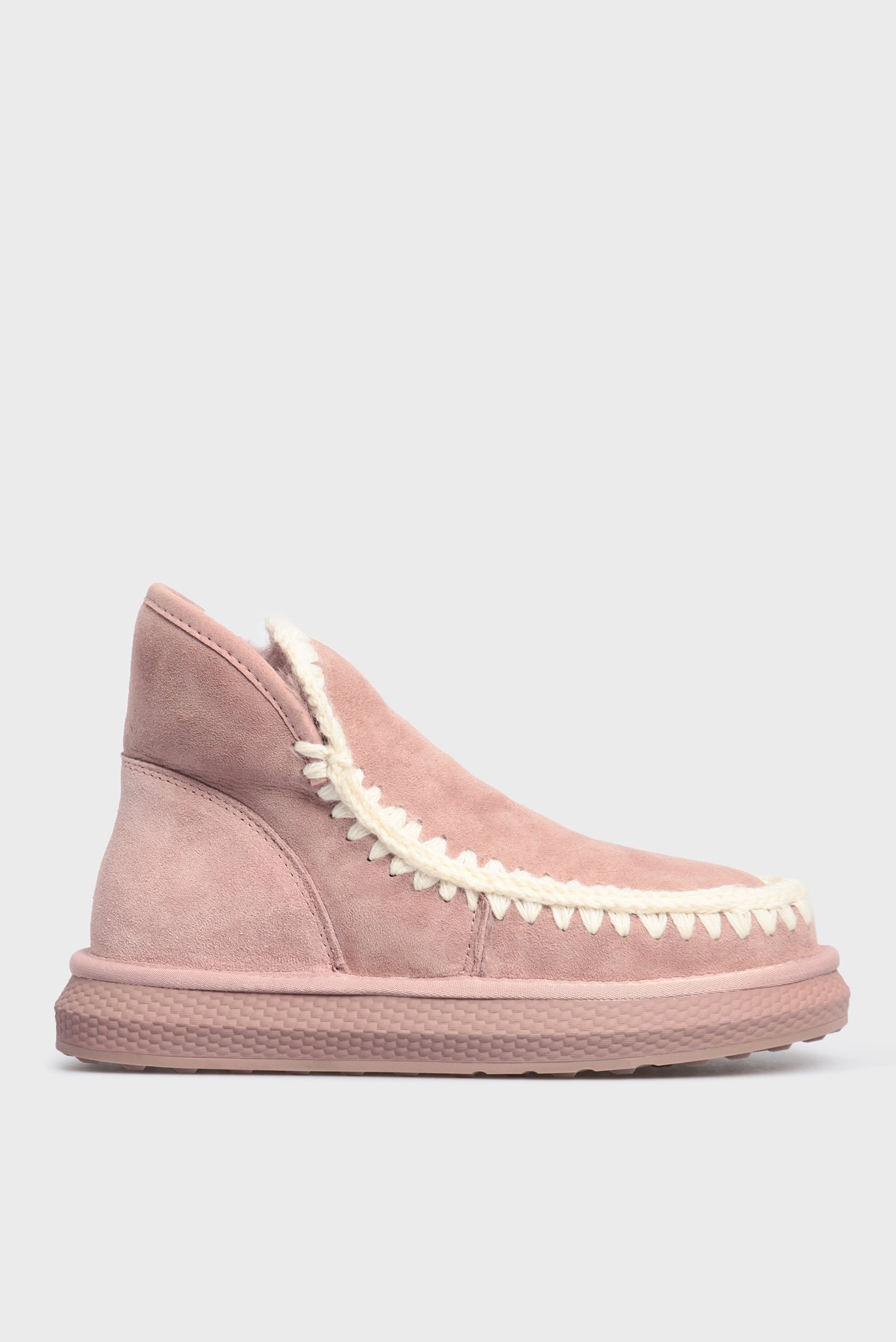 Женские розовые замшевые угги 6