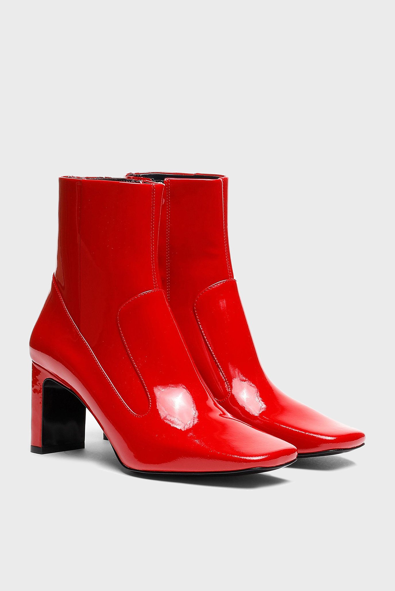 Женские красные кожаные ботильоны D-MILLENIA 7