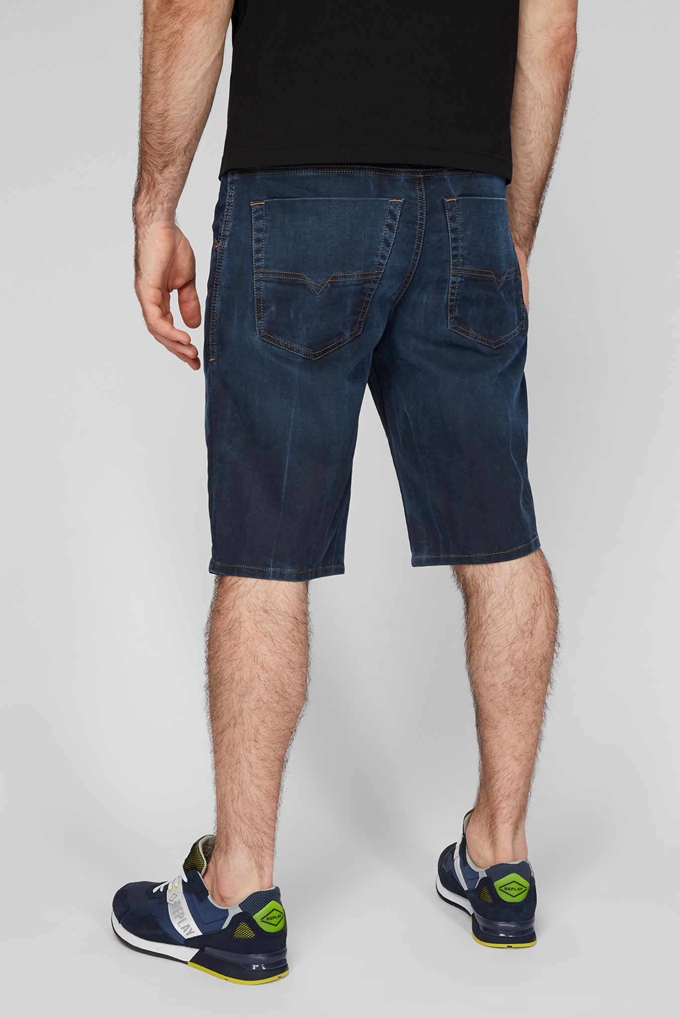Мужские темно-синие джинсовые шорты D-KROOSHORT-Y-NE 4
