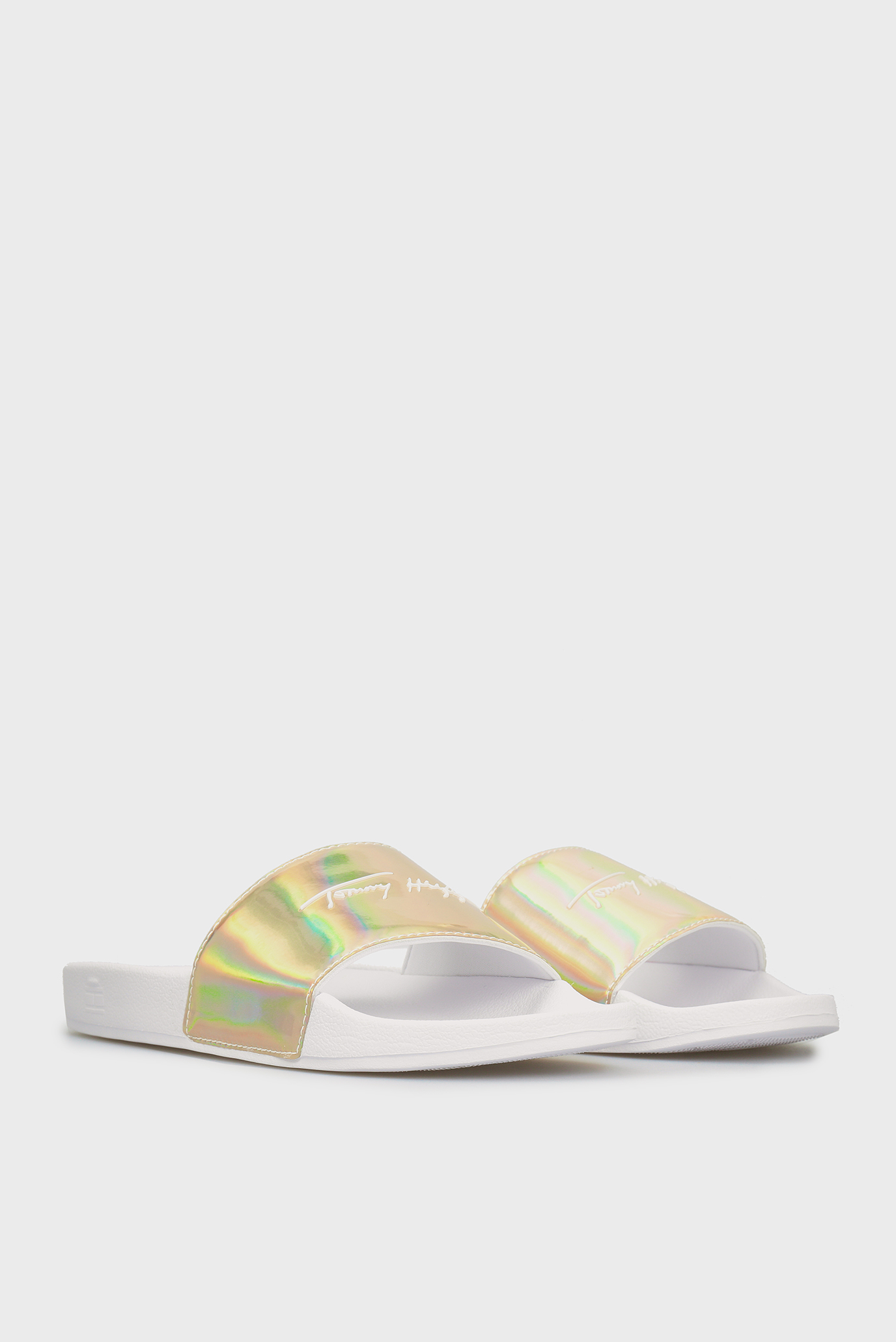 Женские белые слайдеры 8