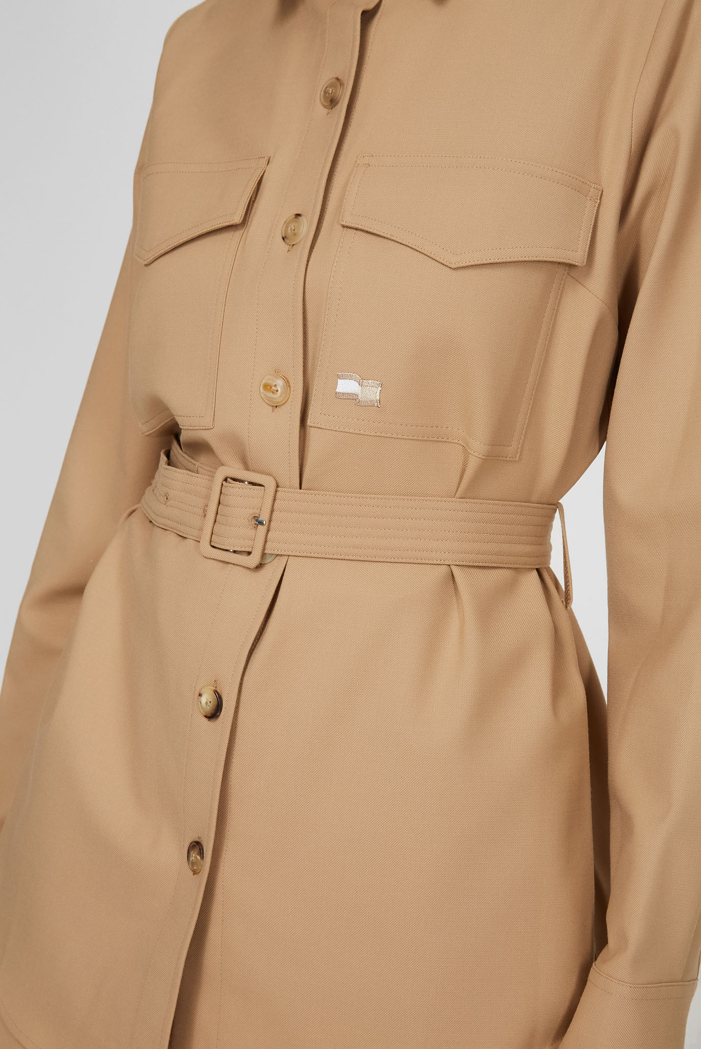 Женская бежевая рубашка-пальто ICON SOFT WOOL 10