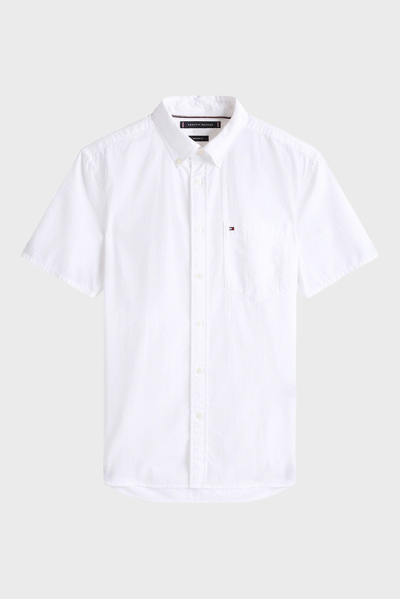 Мужская белая рубашка SEERSUCKER 5