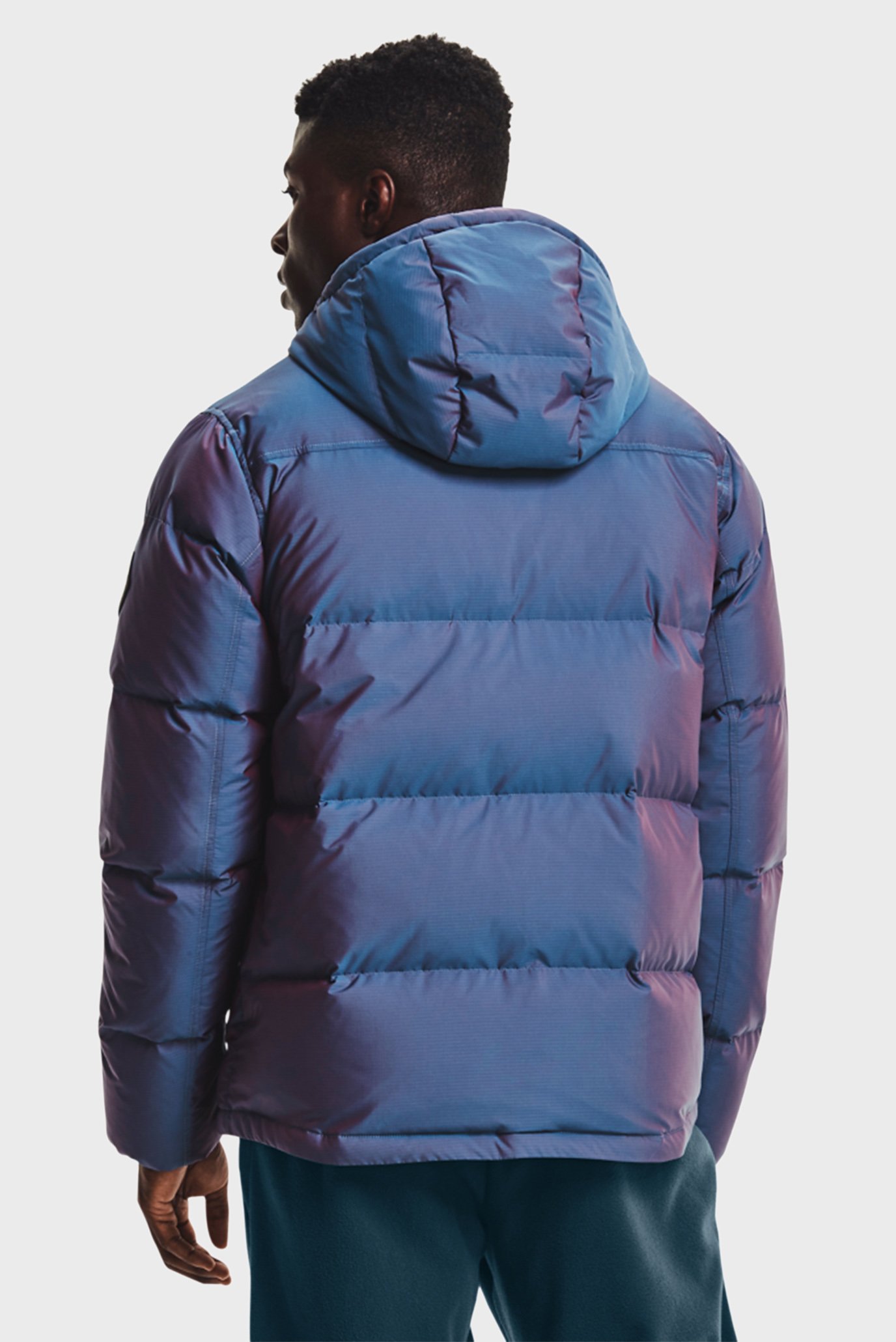 Мужской синий пуховик UA CGI Down Iridescent Jkt 3