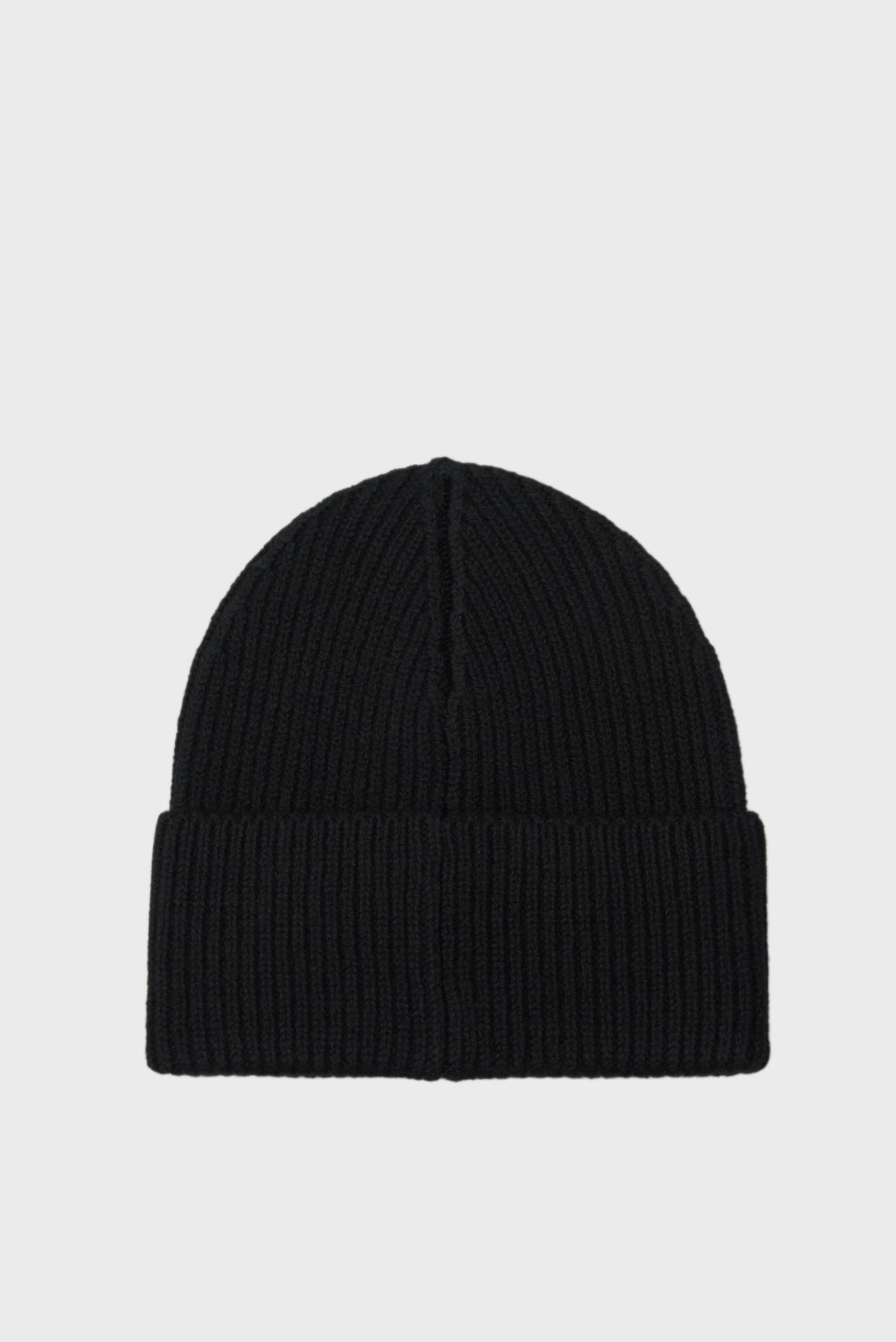 Женская черная шерстяная шапка CK METAL CHUNKY RIB BEANIE 3