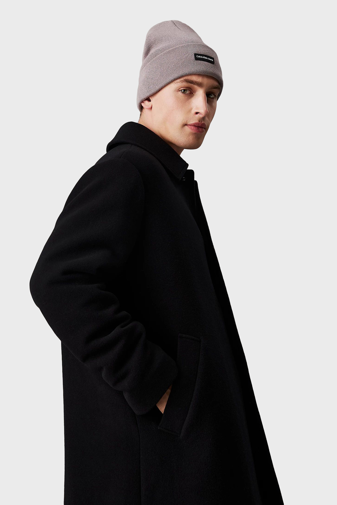 Мужская серая шапка INST PATCH BEANIE 2