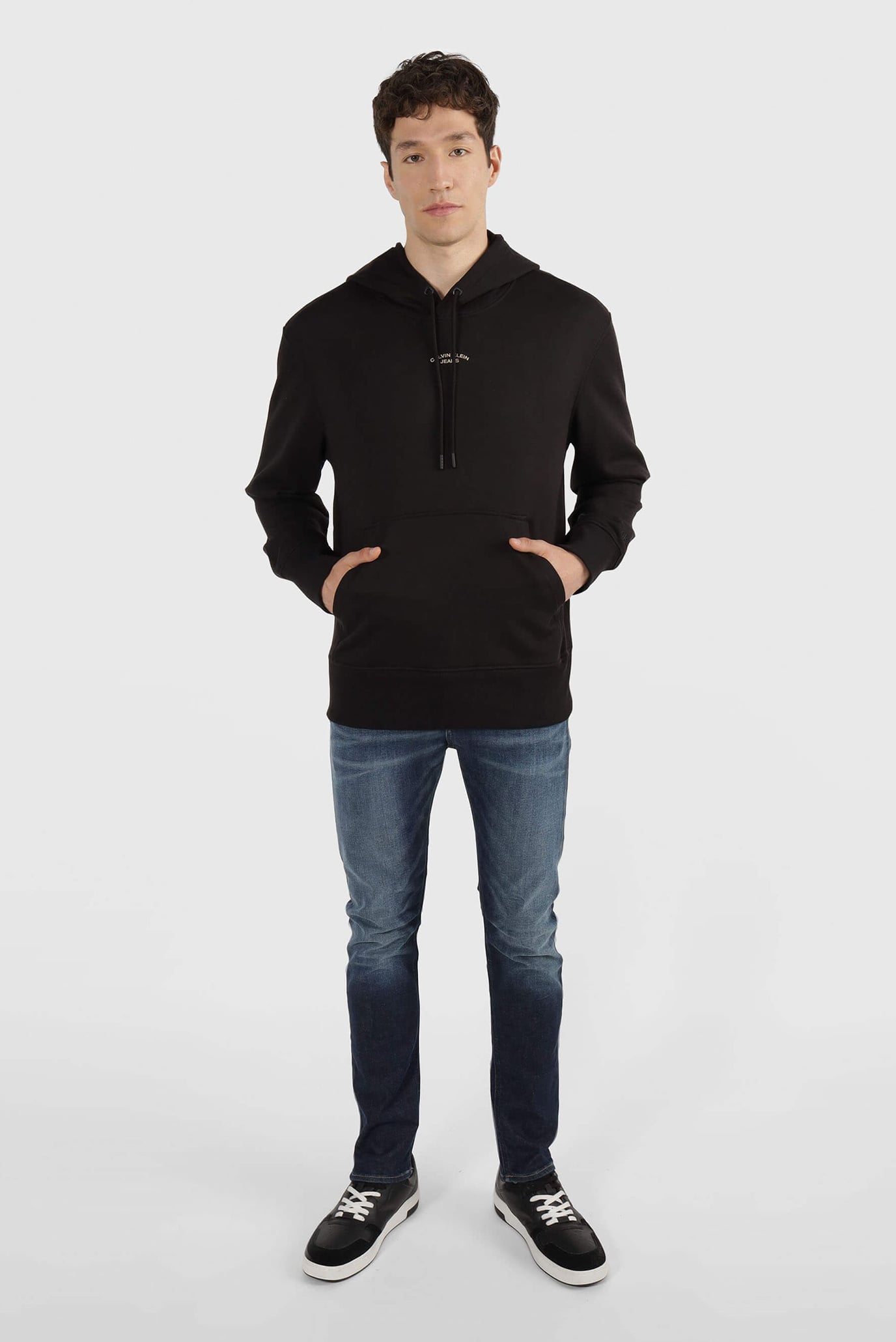 Мужское черное худи CANVAS CURVE GRAPHIC 5