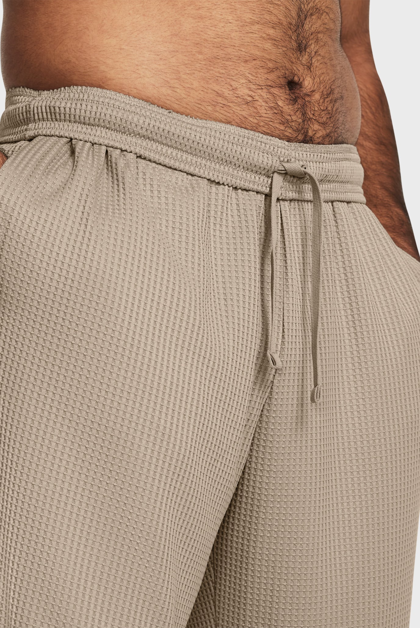 Мужские бежевые спортивные брюки UA Rival Waffle Jogger 4