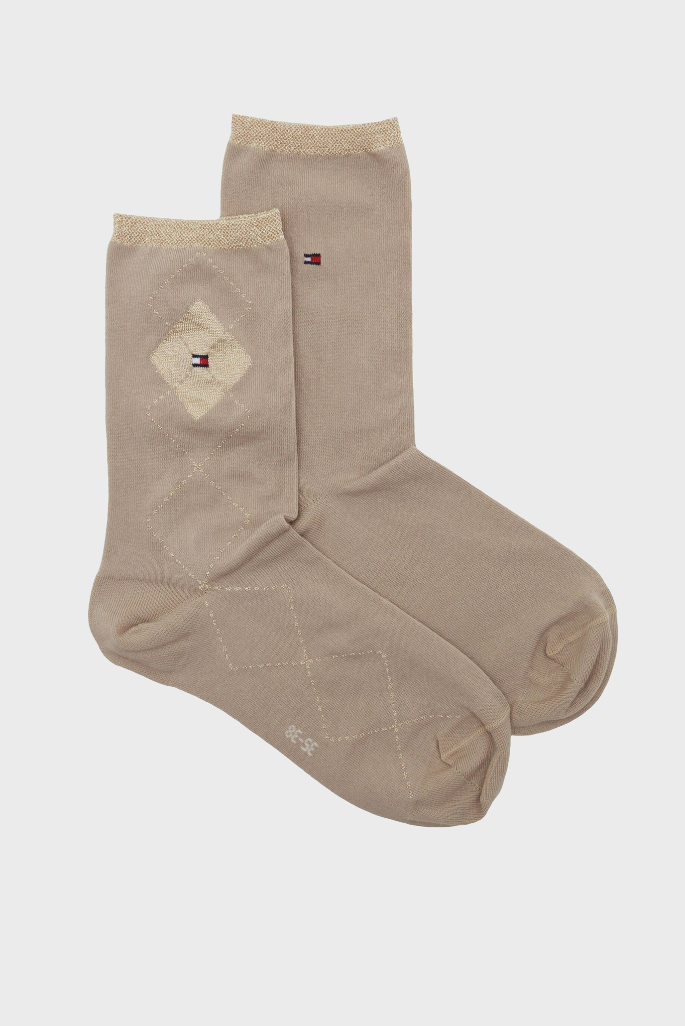 Носки/TH WOMEN SOCK 2P SHINY ARGYLE 3