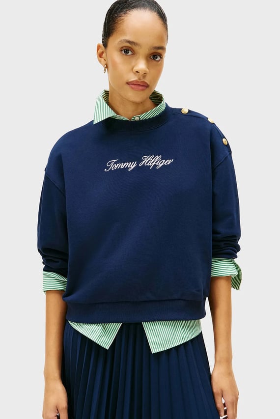 Свитшот GOLD BTN SCRIPT TERRY SWTSRT Tommy Hilfiger