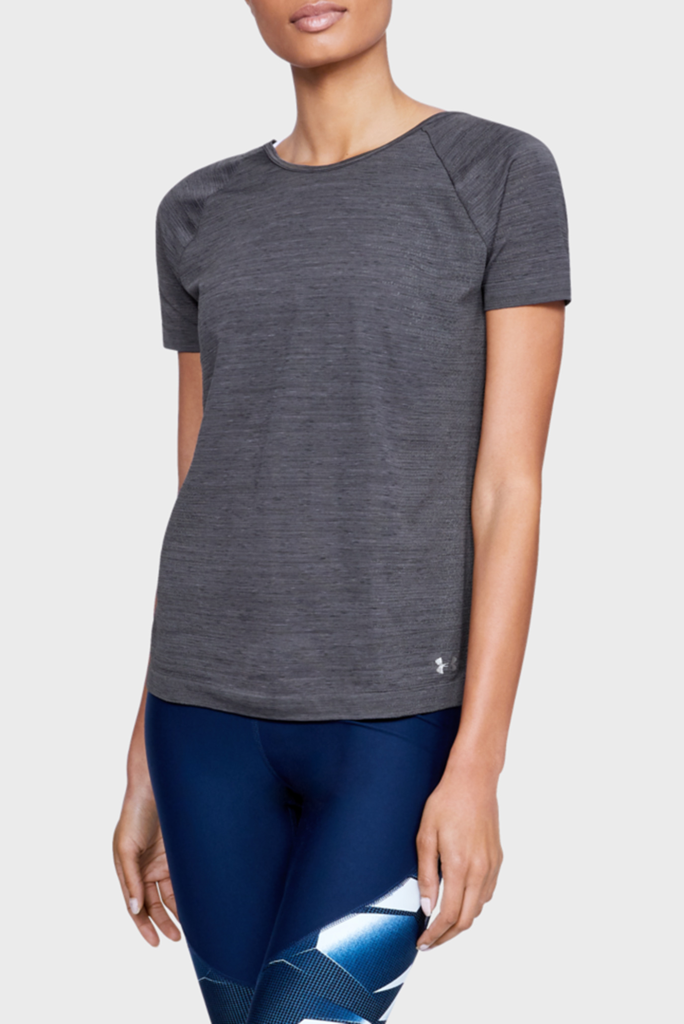 Женская черная футболка TB Seamless Spacedye SS 6