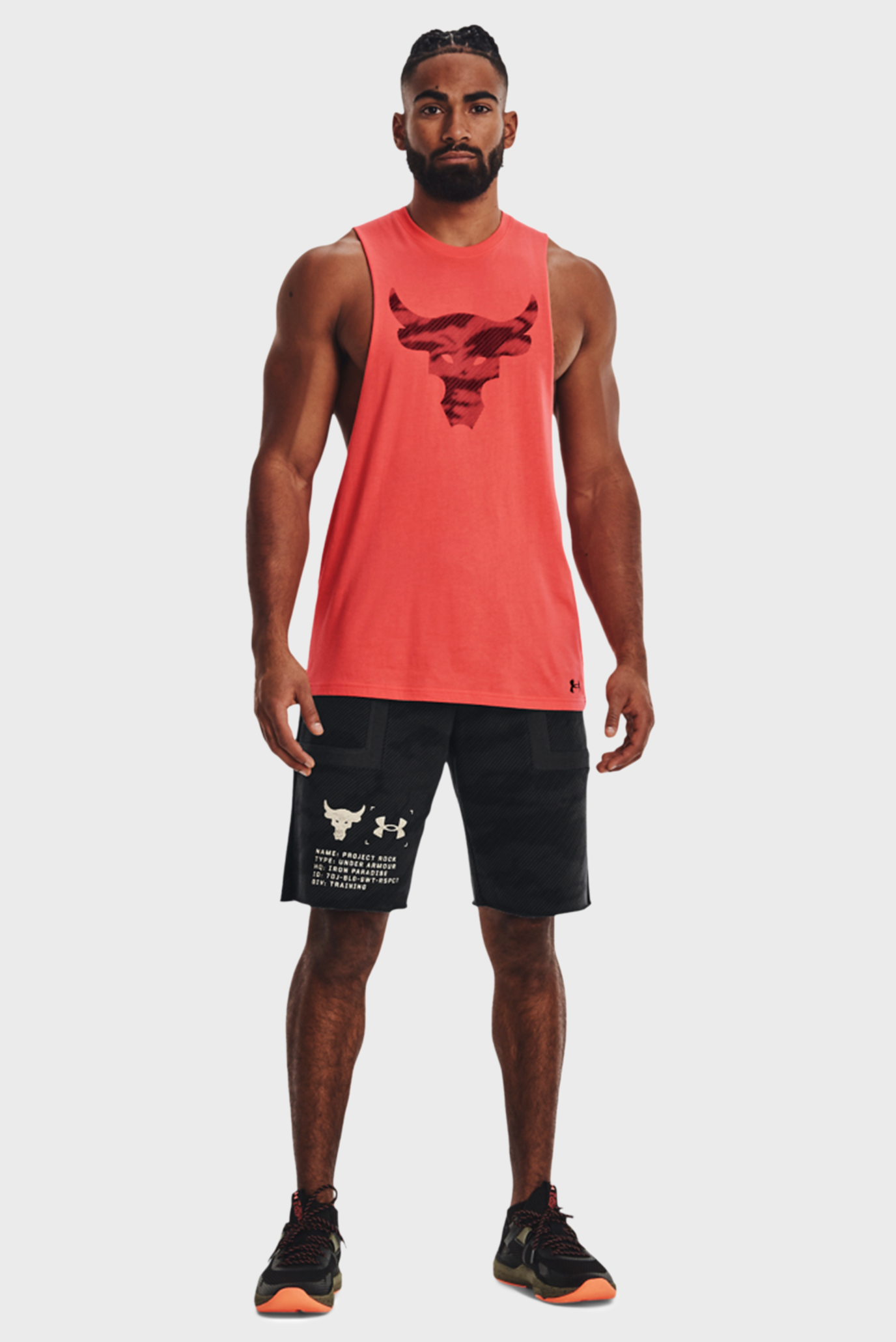 Мужские черные шорты UA Pjt Rk Hvywt Terry Sts 8