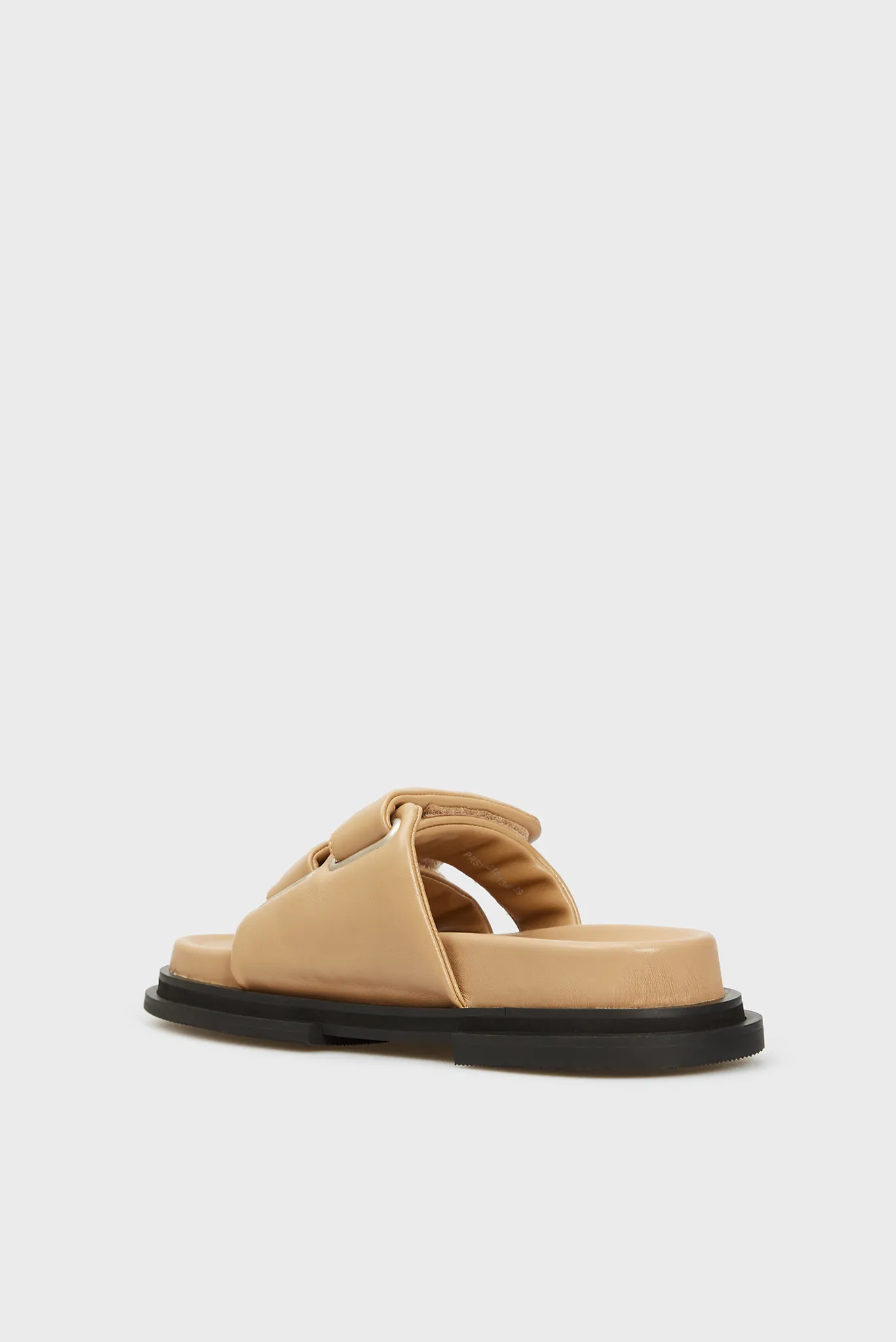 Женские бежевые кожаные слайдеры Dada 4