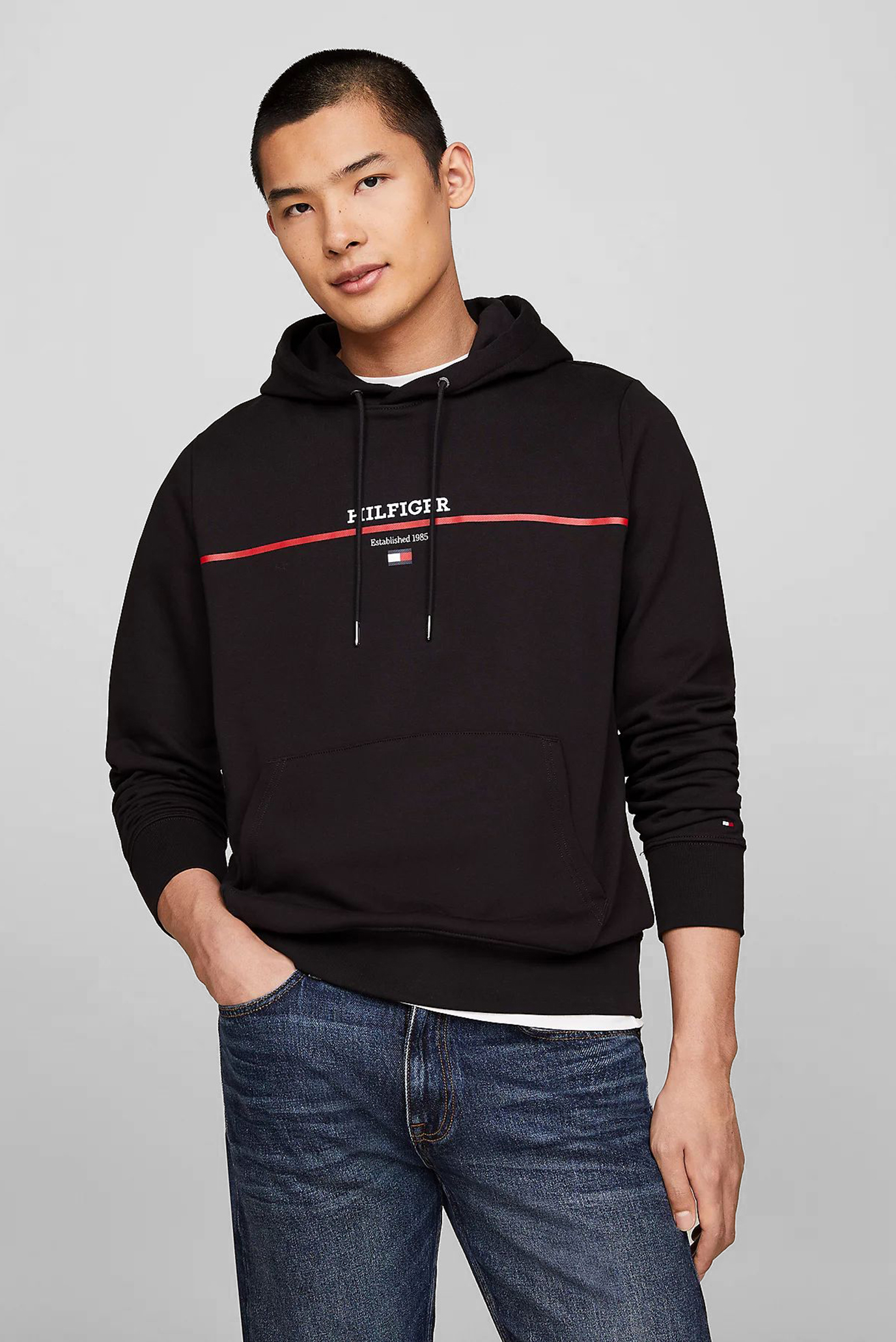 Худи/HILFIGER STRIPE TERRY HOODY 1