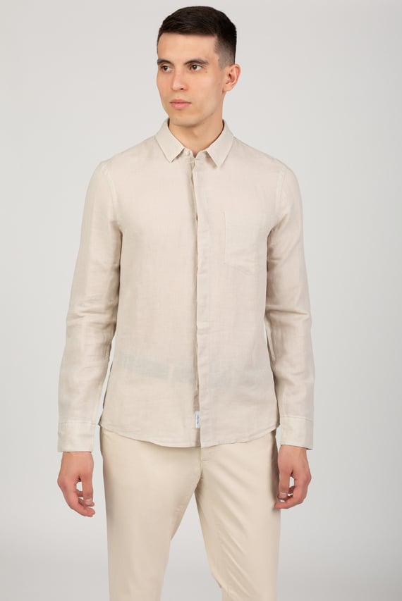 Рубашка COTTON LINEN CHEST POCKET SHIRT