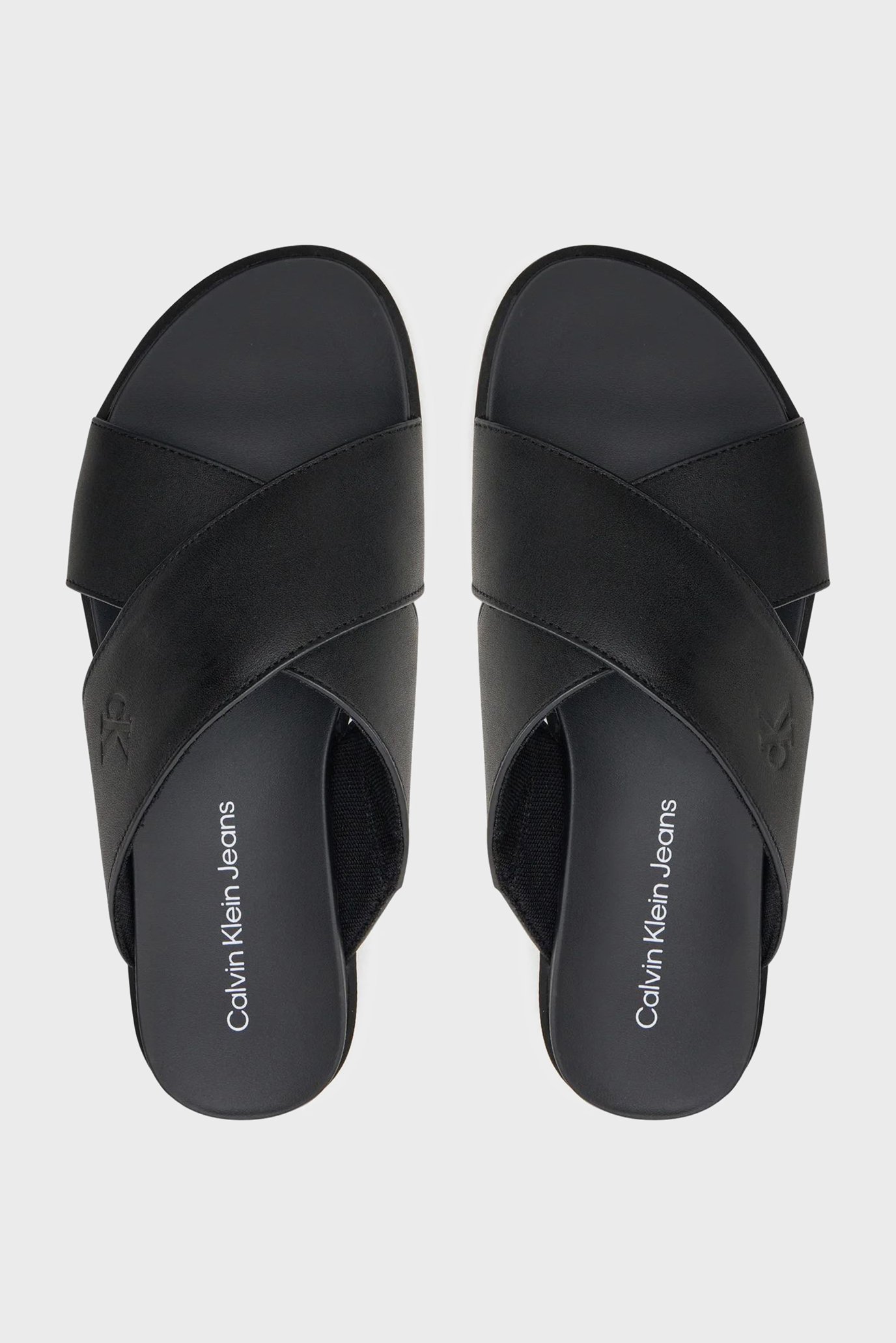 Женские черные кожаные мюли FLATFORM CROSSCalvin Klein Jeans Женские черные кожаные мюли FLATFORM CROSS 3