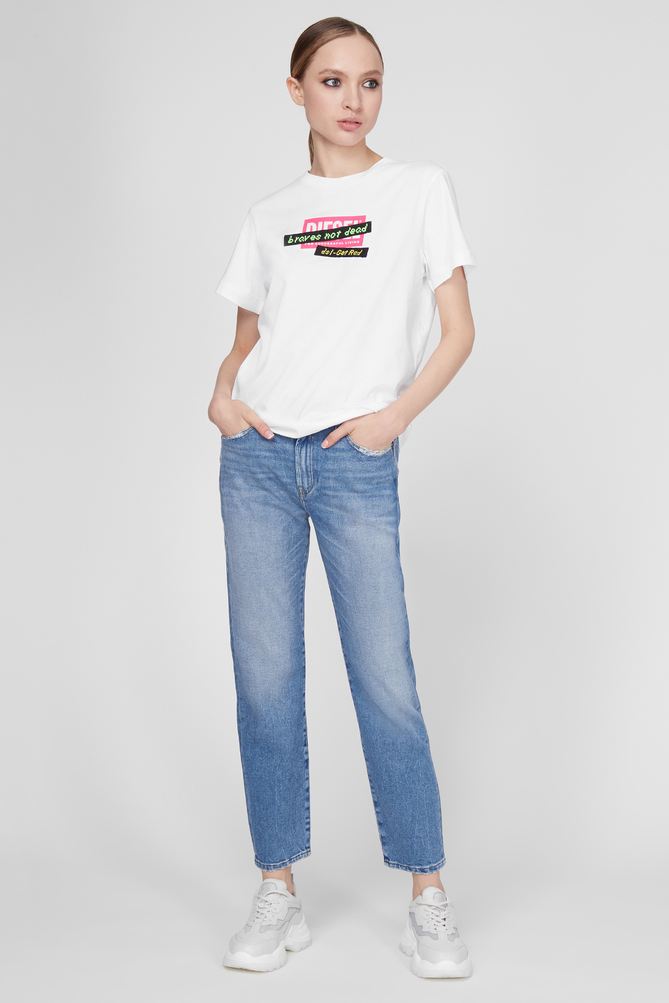 Женские голубые джинсы D-JOY 7