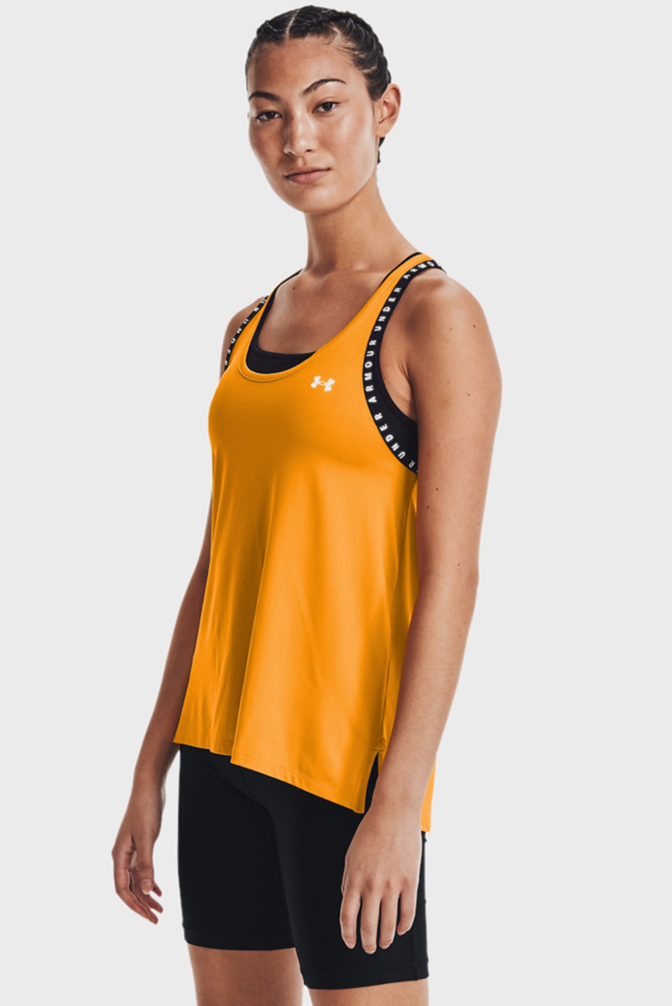 Женская оранжевая майка UA Knockout Tank 7