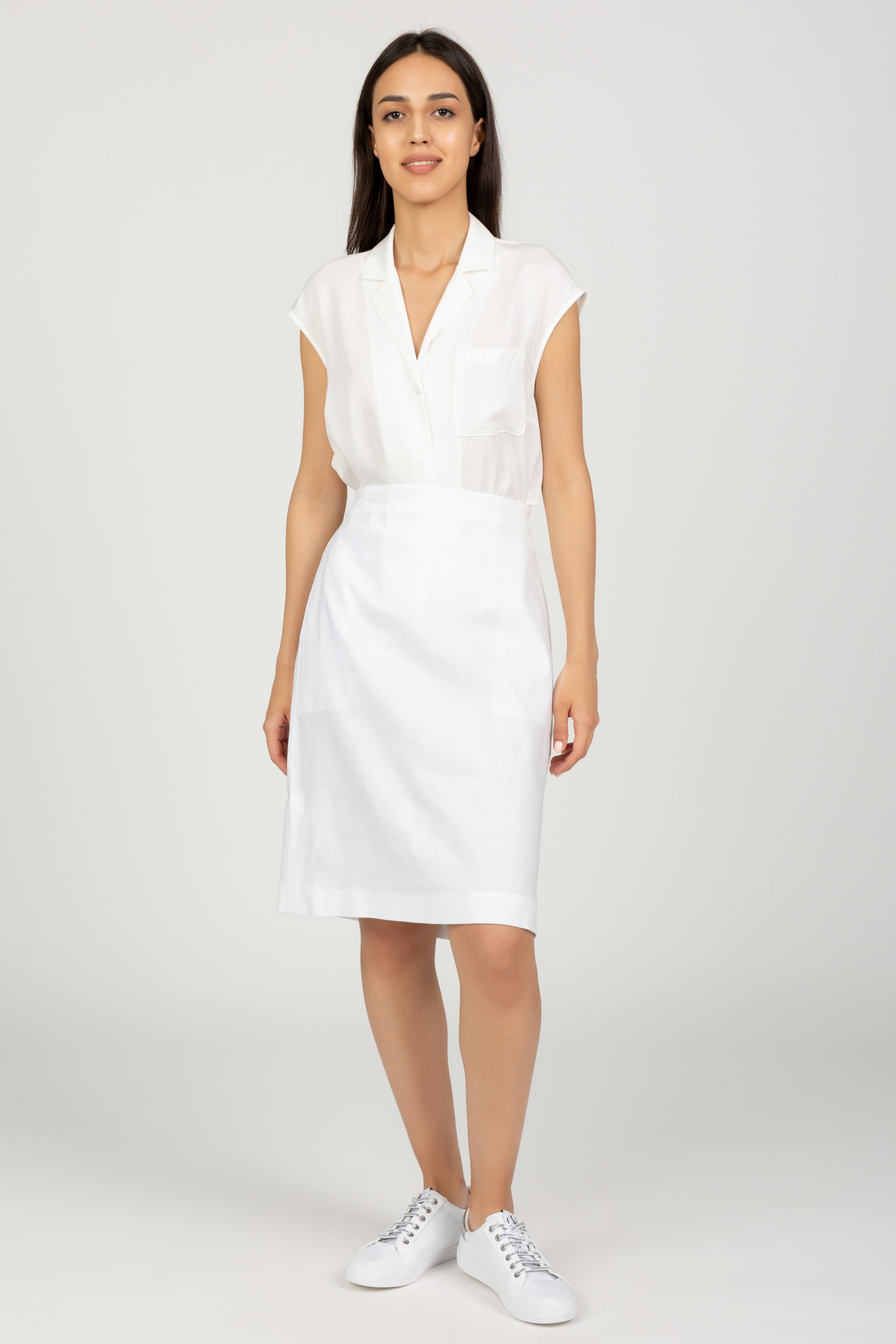 Юбка LINEN SIDE SPLIT SKIRT 4