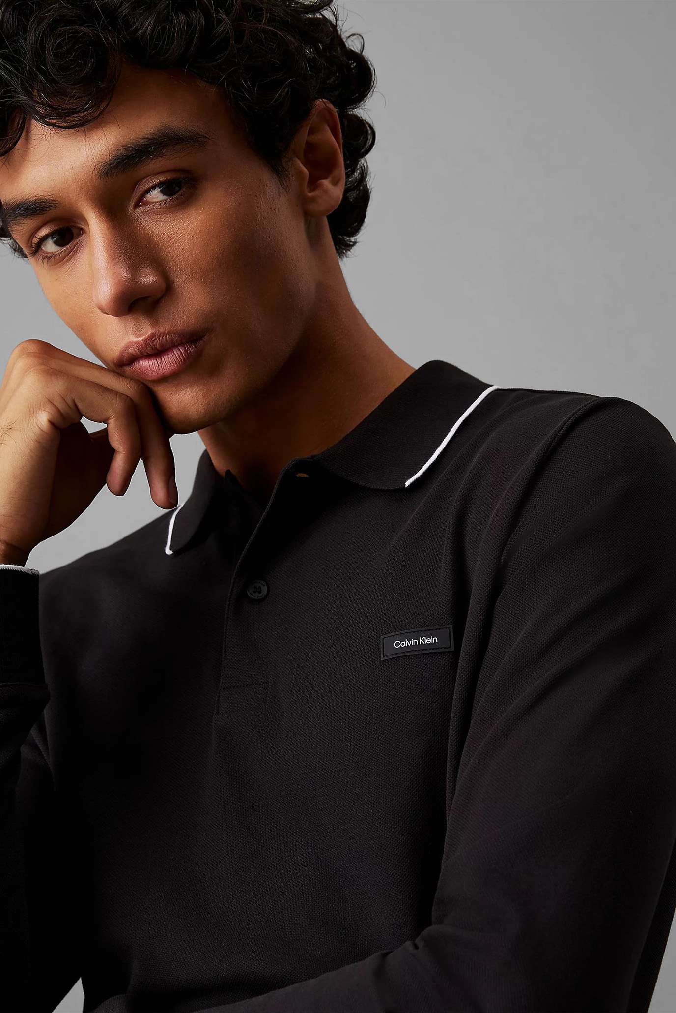 Поло с длинным рукавом STRETCH PIQUE TIPPING LS POLO 4