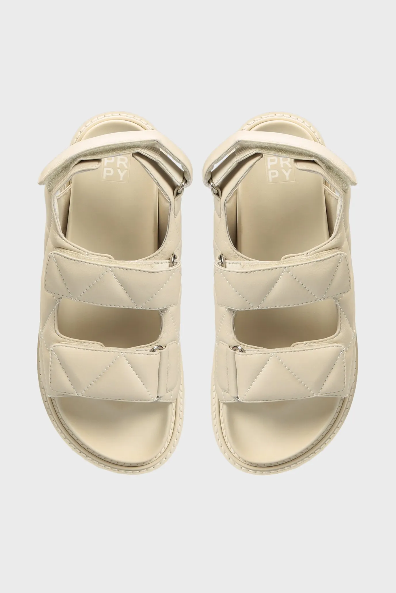 Женские бежевые кожаные сандалии Riviera 4