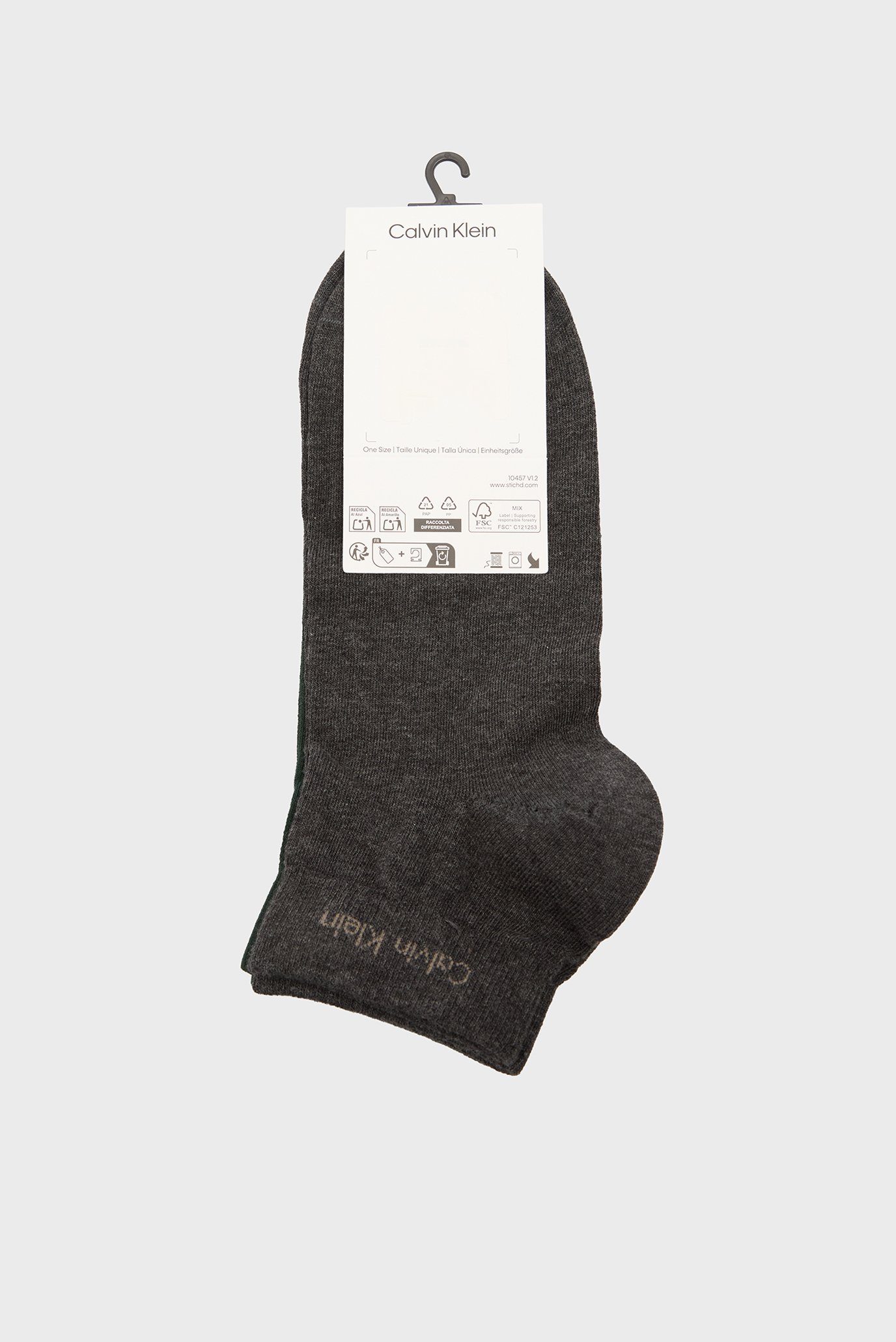 Носки CK MEN QUARTER 2P PINSTRIPE 3