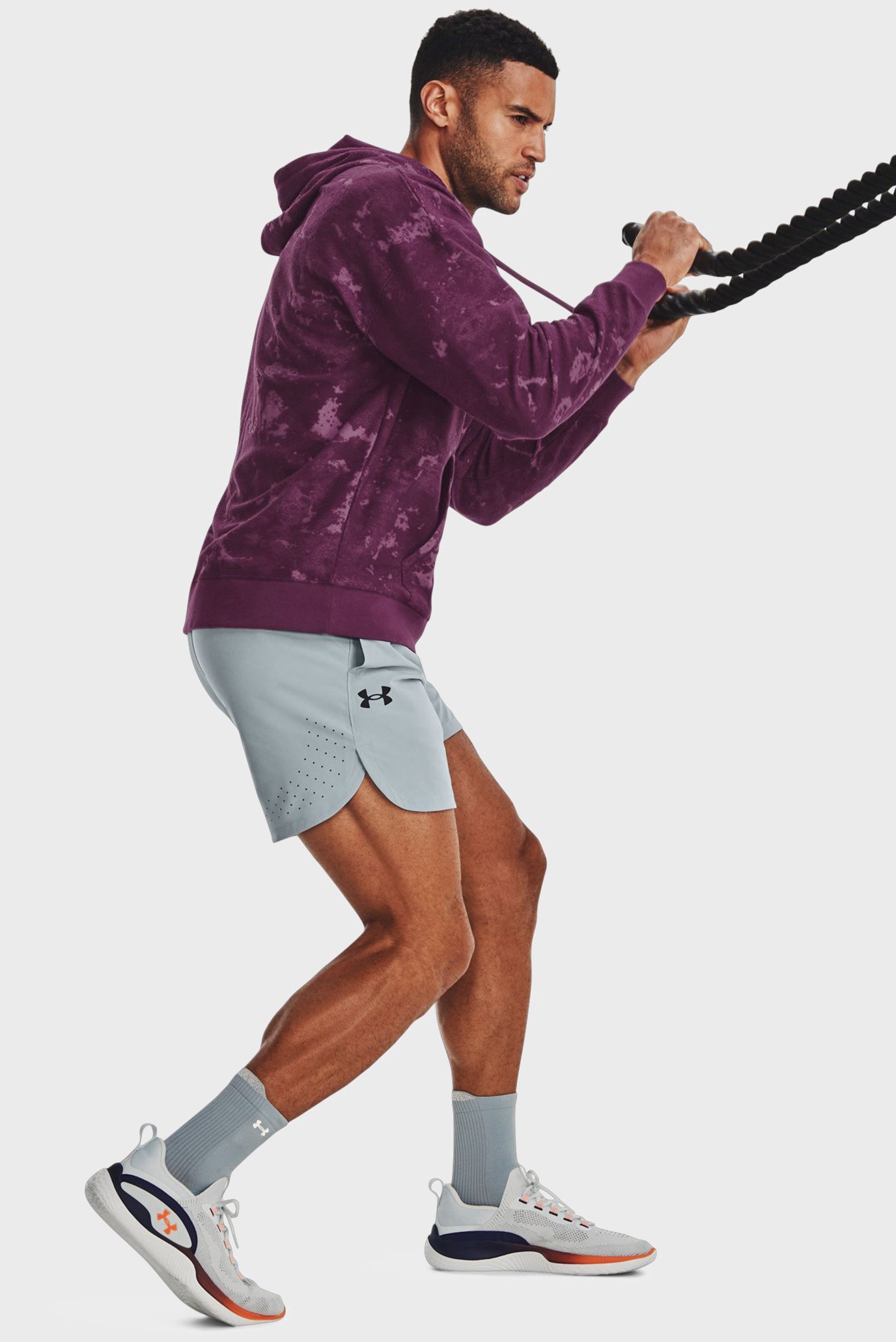 Мужское бордовое худи UA Journey Terry Hoodie 9