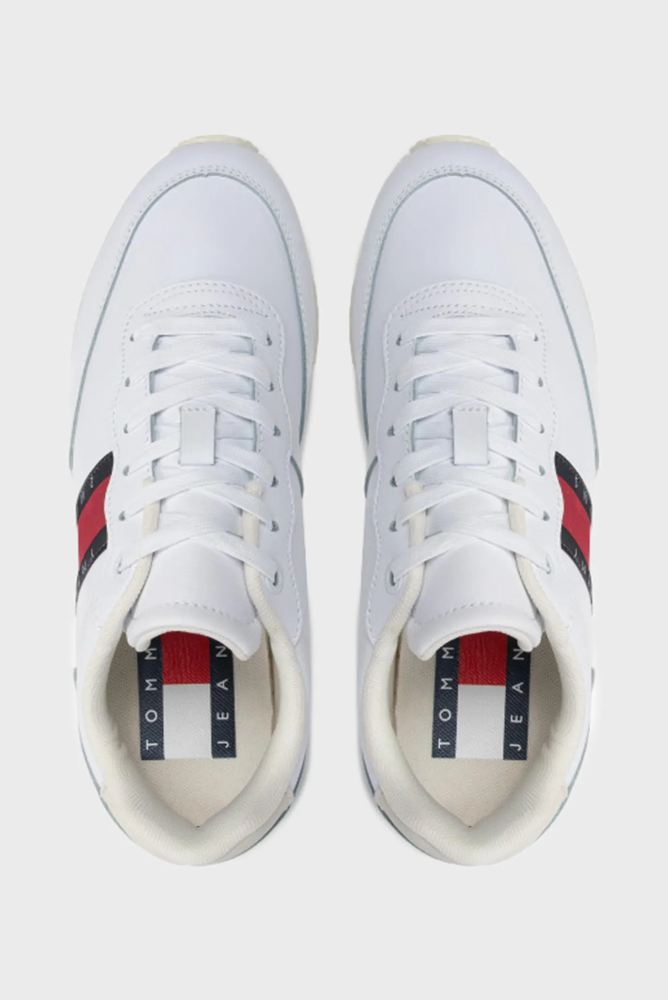 Женские белые кожаные кроссовки LEATHER RUNNER 12