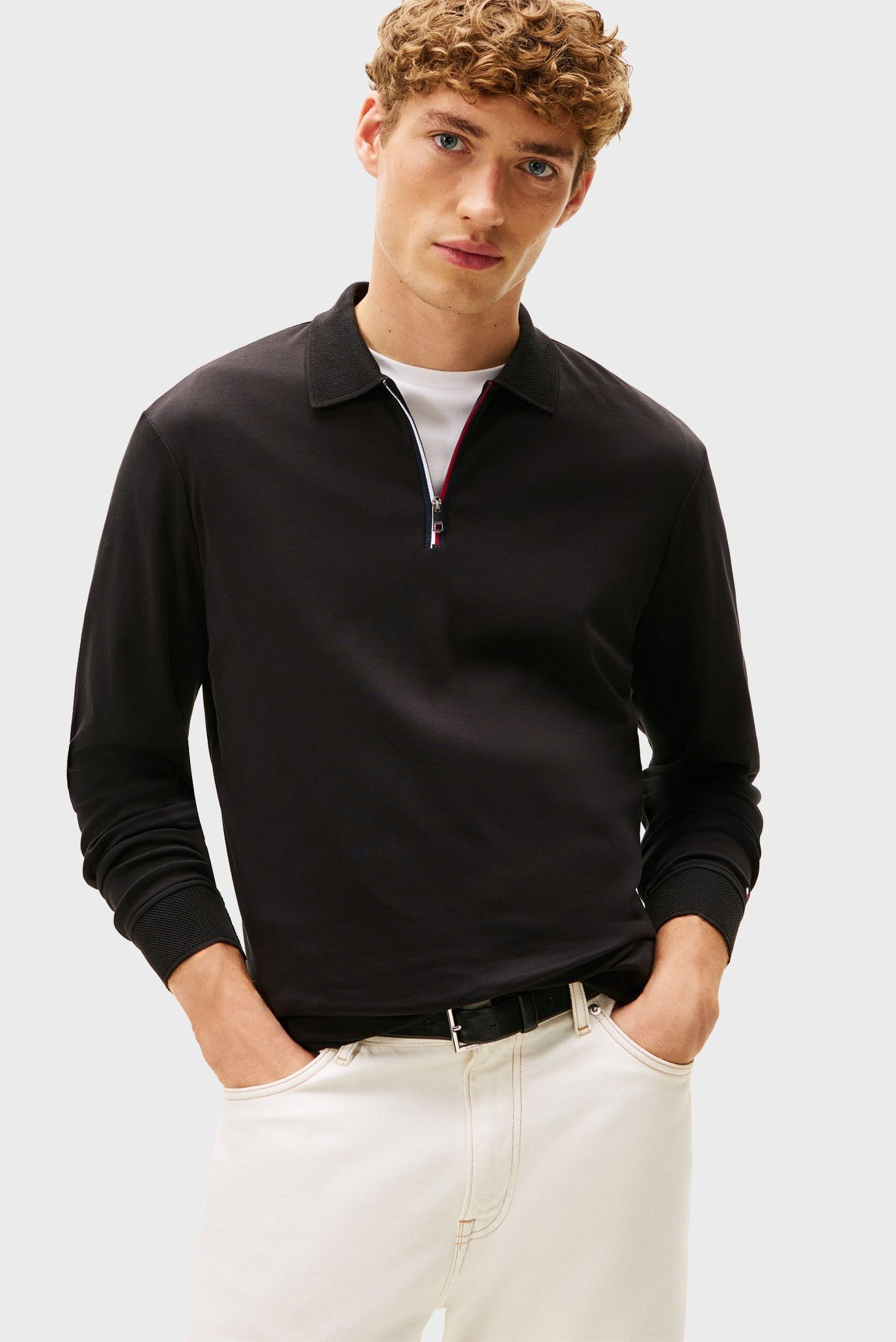 Поло с длинным рукавом LS ZIP INTERLOCK REG POLO 1