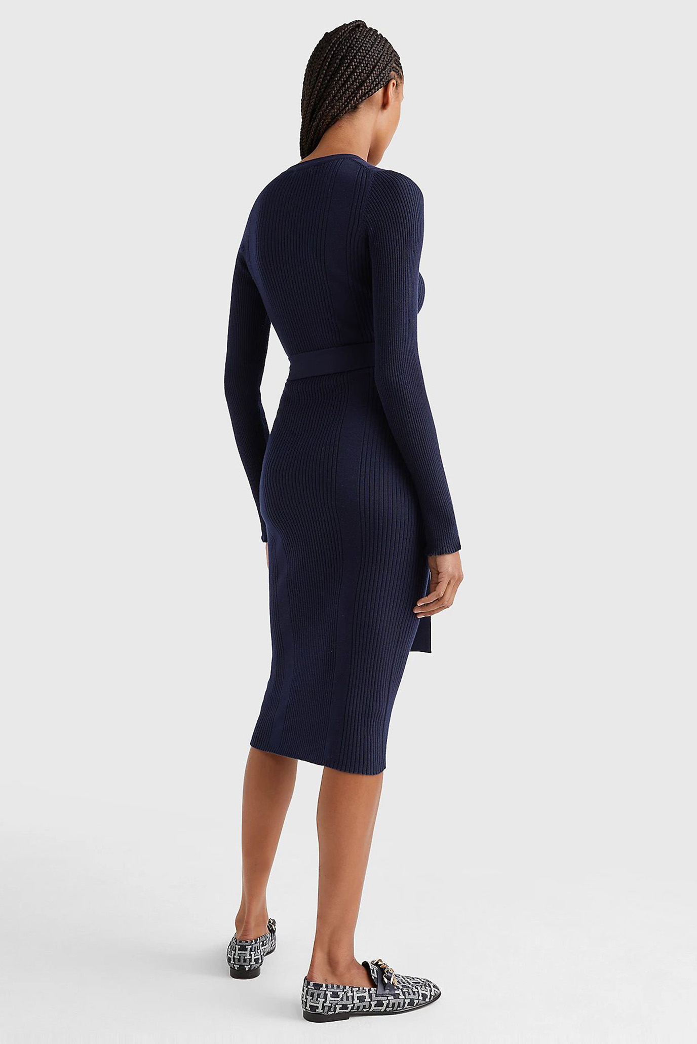 Платье FEMININE RIBS SWTR MIDI DRESS LS 3