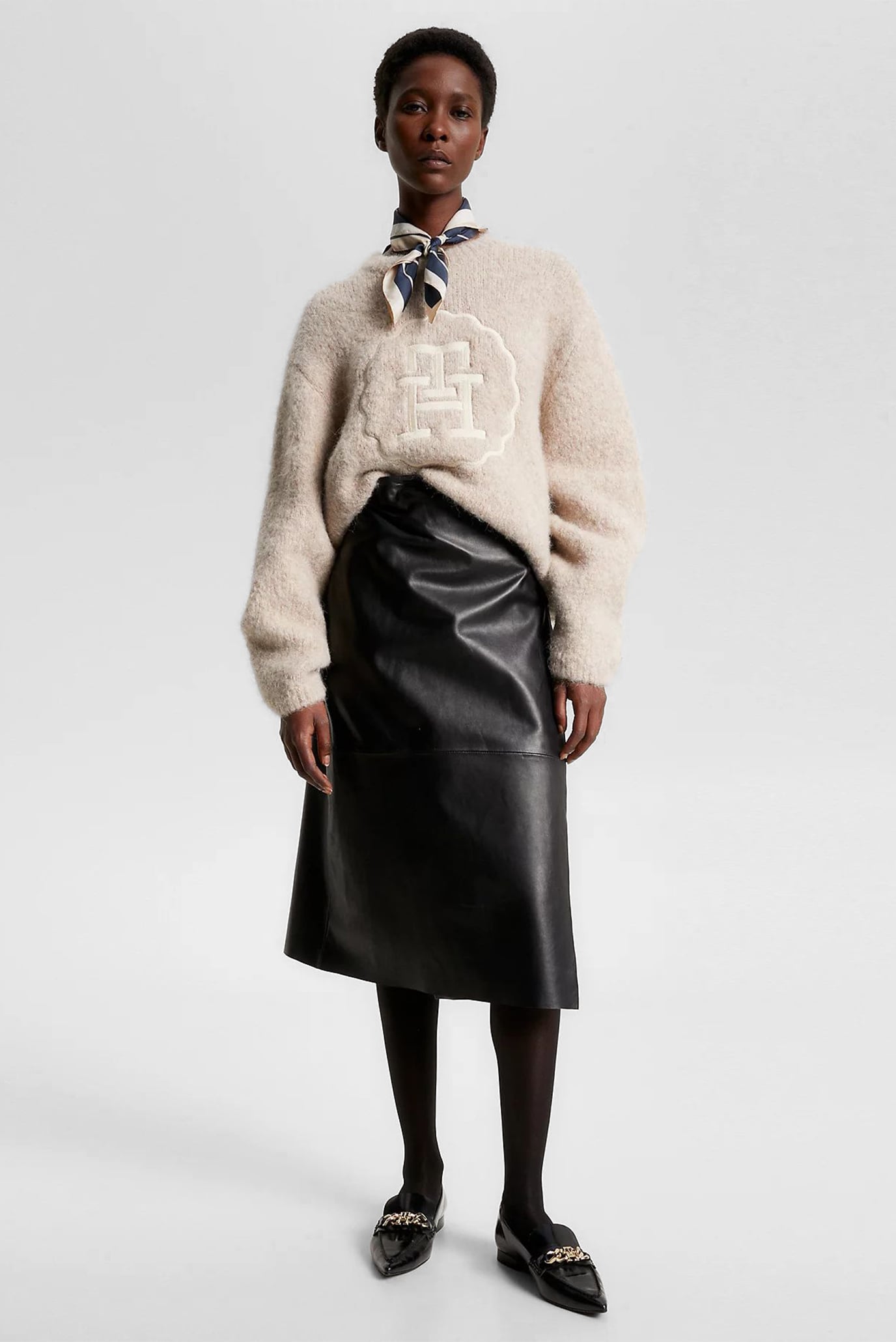 Юбка LEATHER MIDI WRAP SKIRT 2